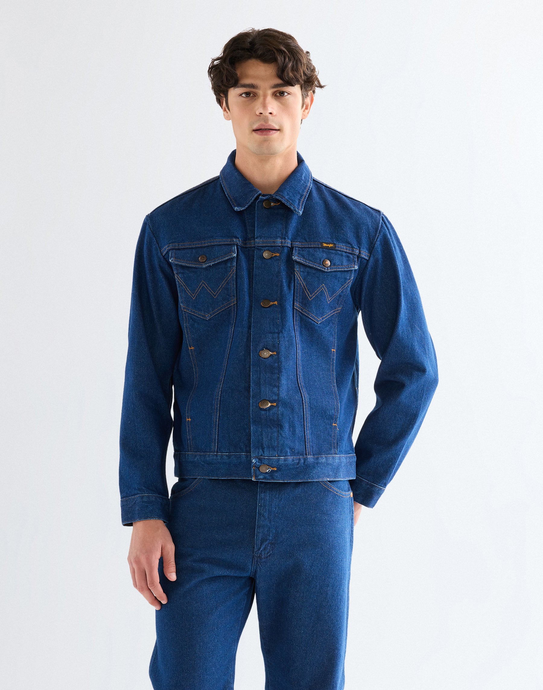 Veste Cowboy Cut en indigo prélavé