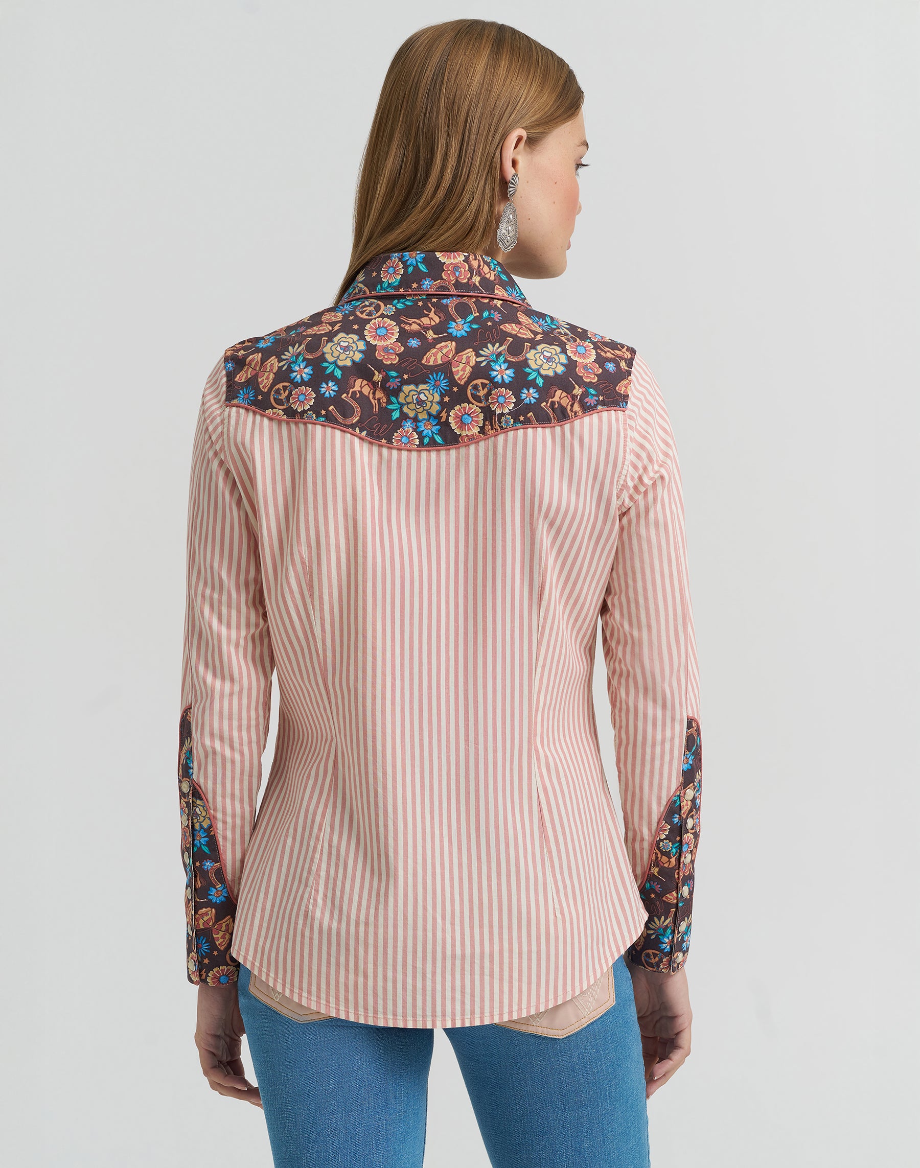 Chemise imprimée Prairie rose
