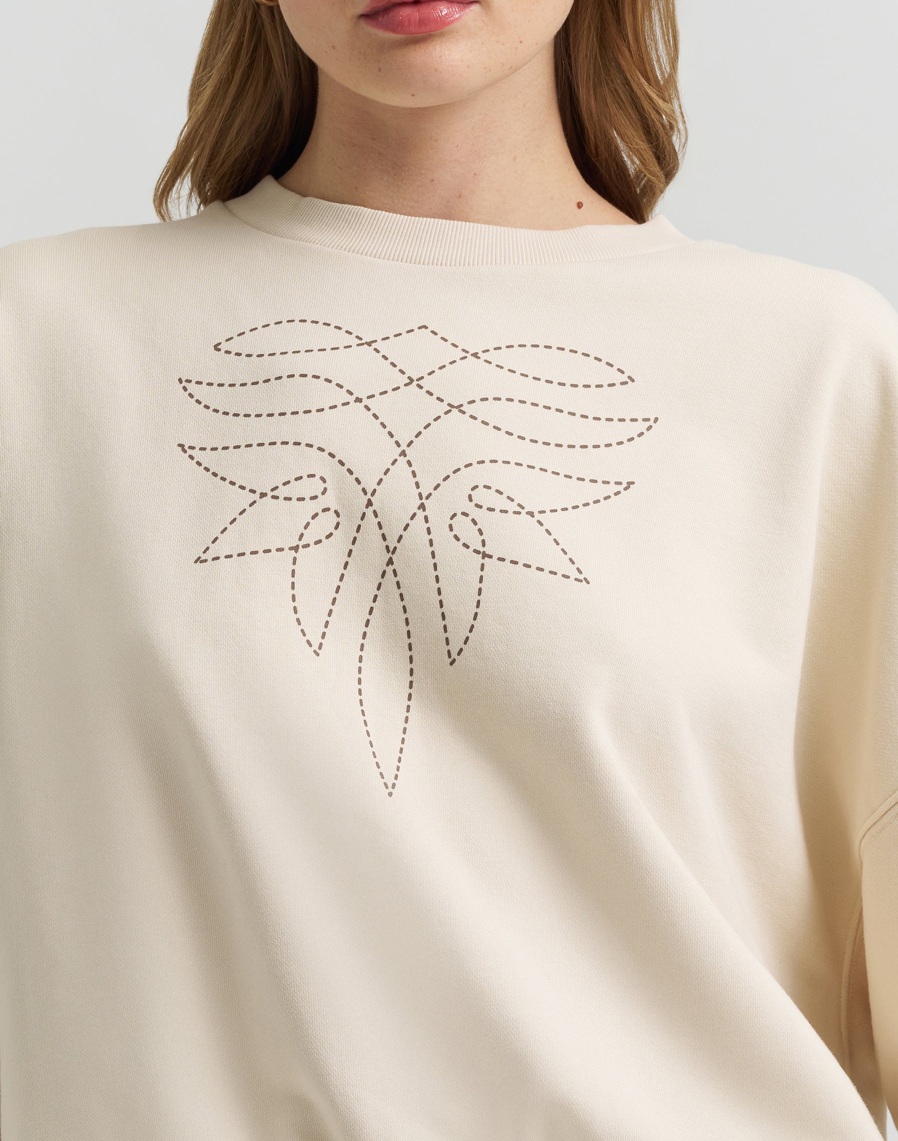 Sweat-shirt Cowboy couleur crème Sweatshirts Wrangler