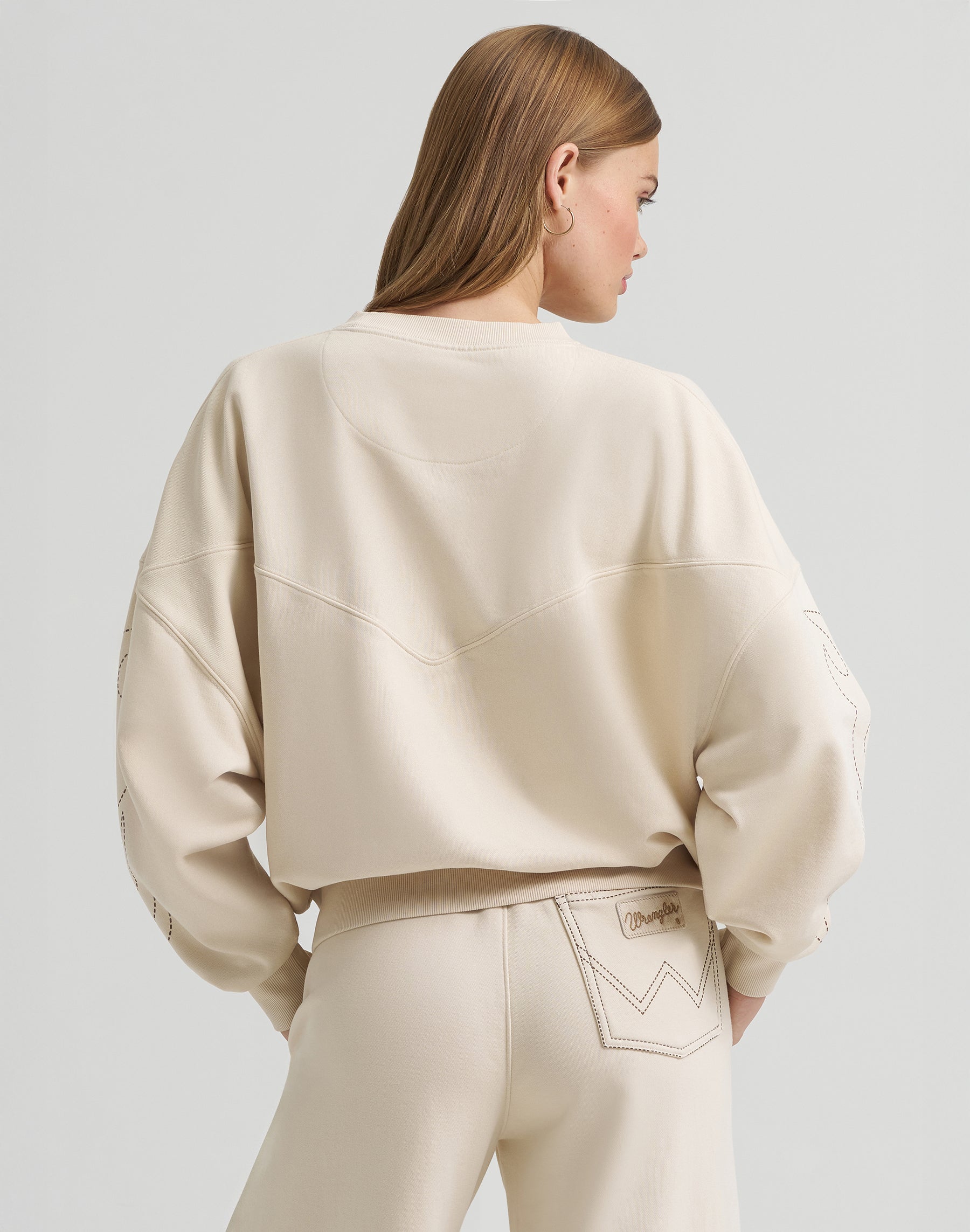 Sweat-shirt Cowboy couleur crème