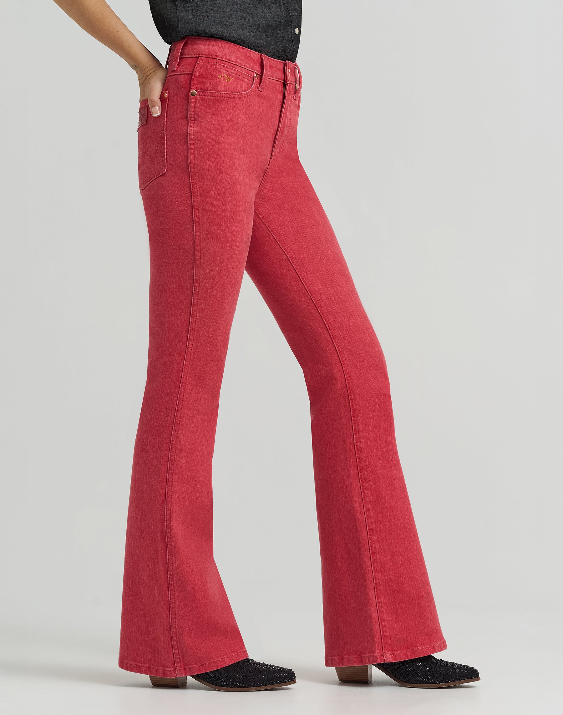 Lainey Flare en rouge délavé