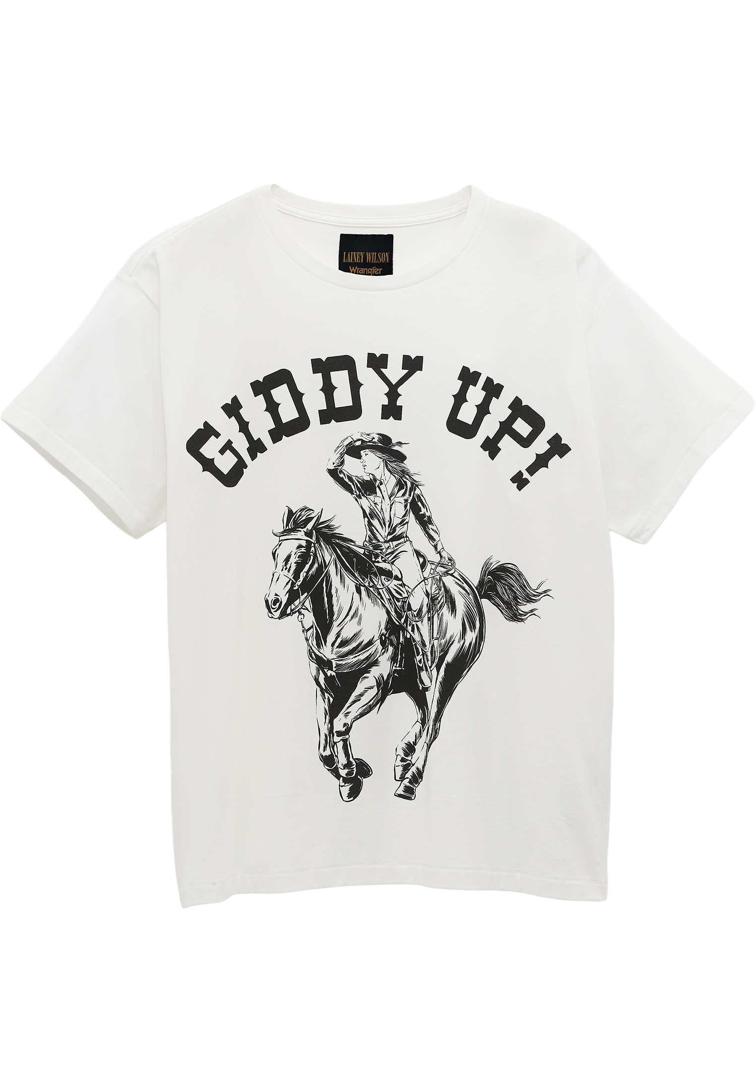 T-shirt Giddy Up en blanc T-shirts Wrangler