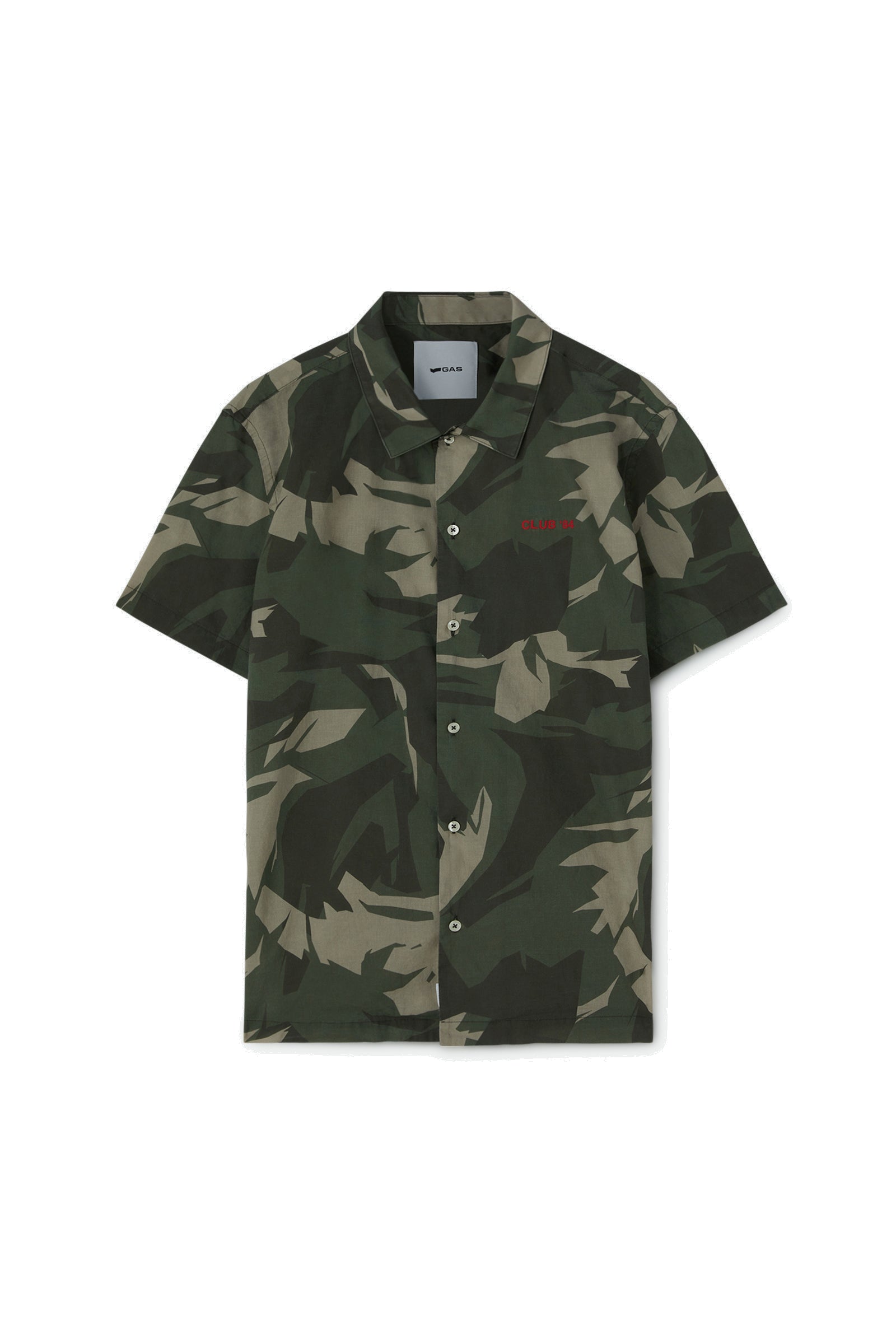 Pierr M/C Shirt in Camouflage Green Chemises GAS   