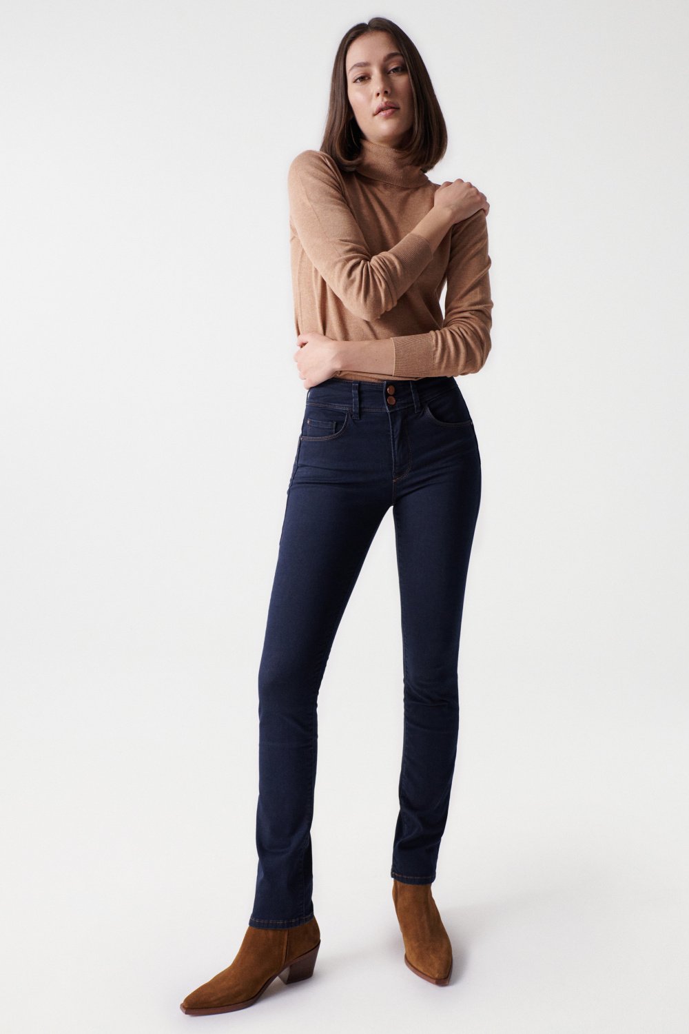 Jeans Secret Slim in Rinse Wash Salsa Jeans   