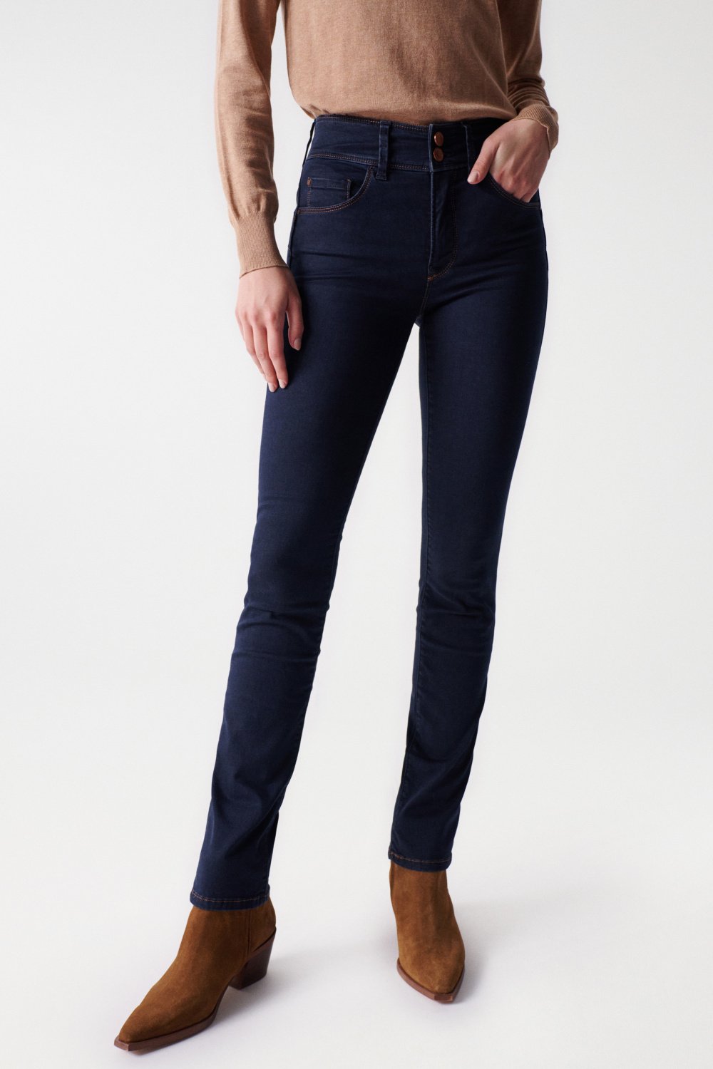 Jeans Secret Slim in Rinse Wash Salsa Jeans   