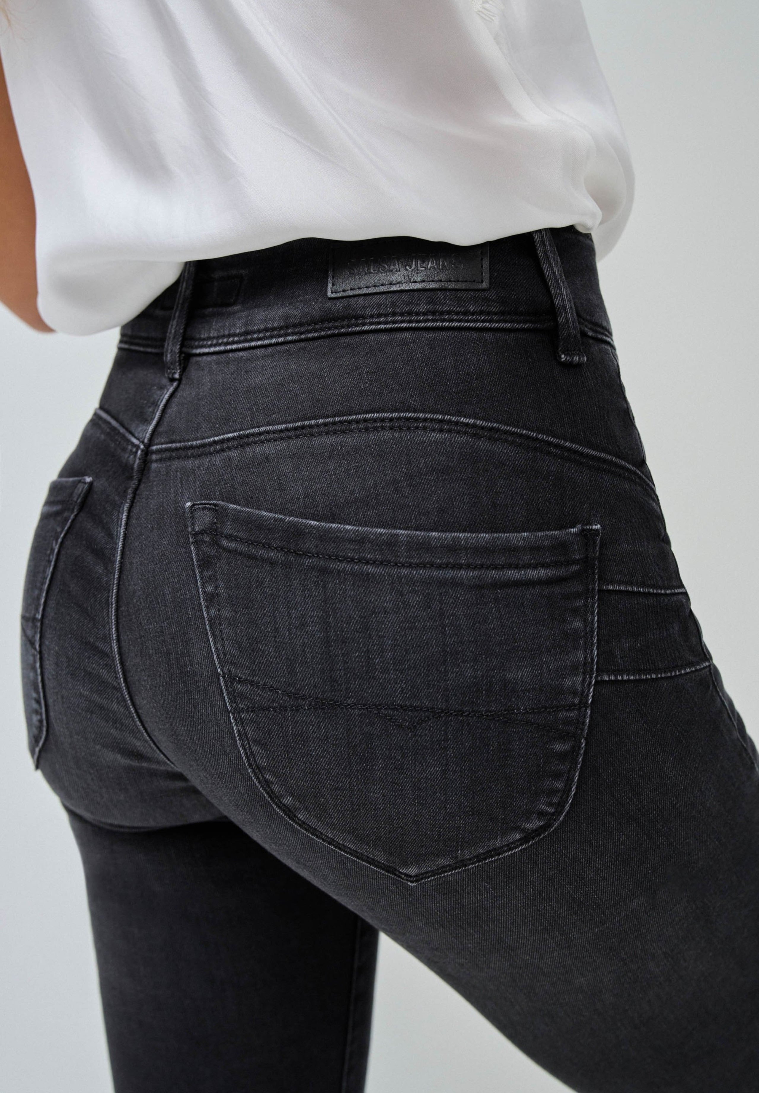 Secret Skinny Push-In en noir Jeans Salsa Jeans