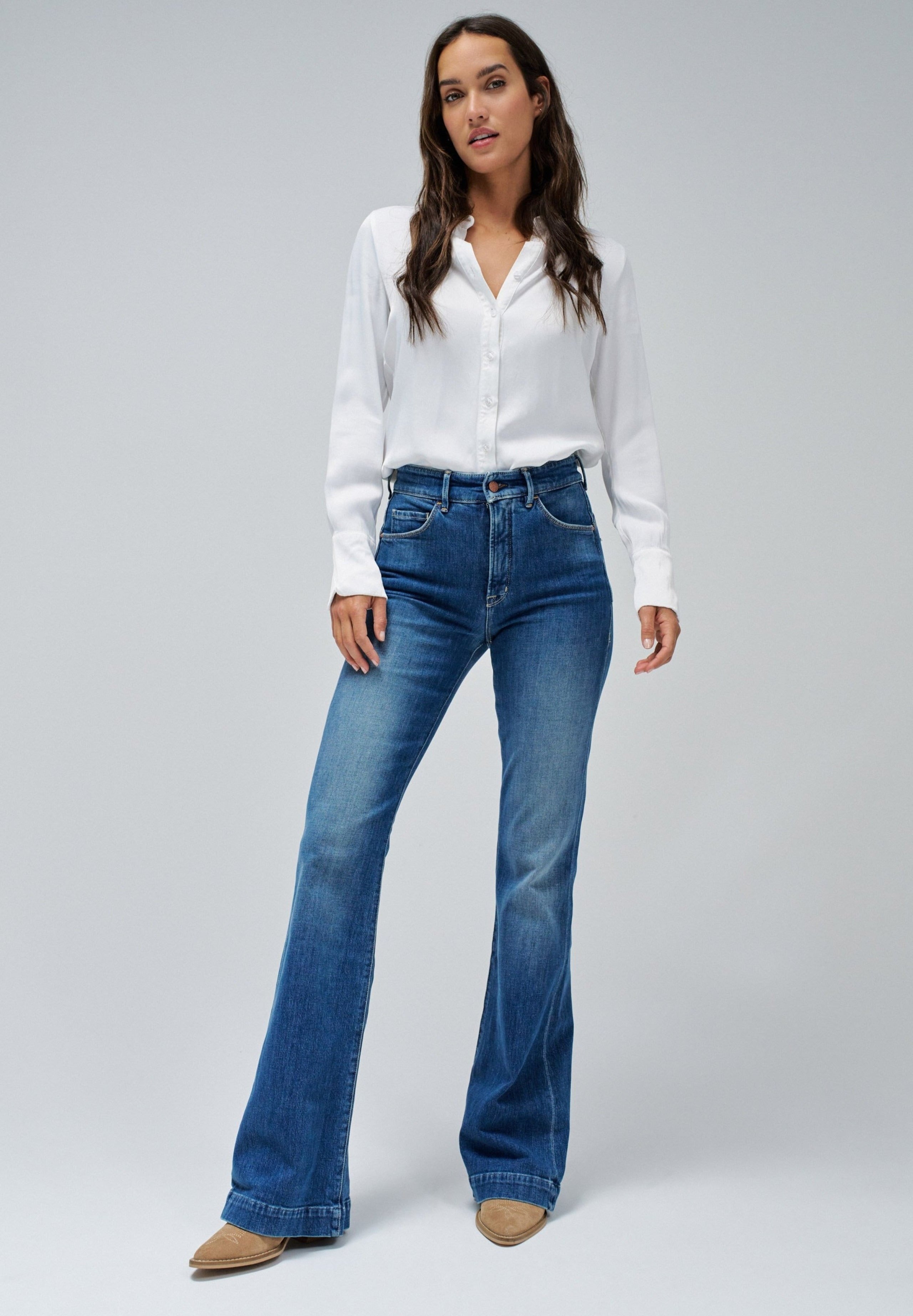 Faith Flare en jean medium wash Salsa Jeans