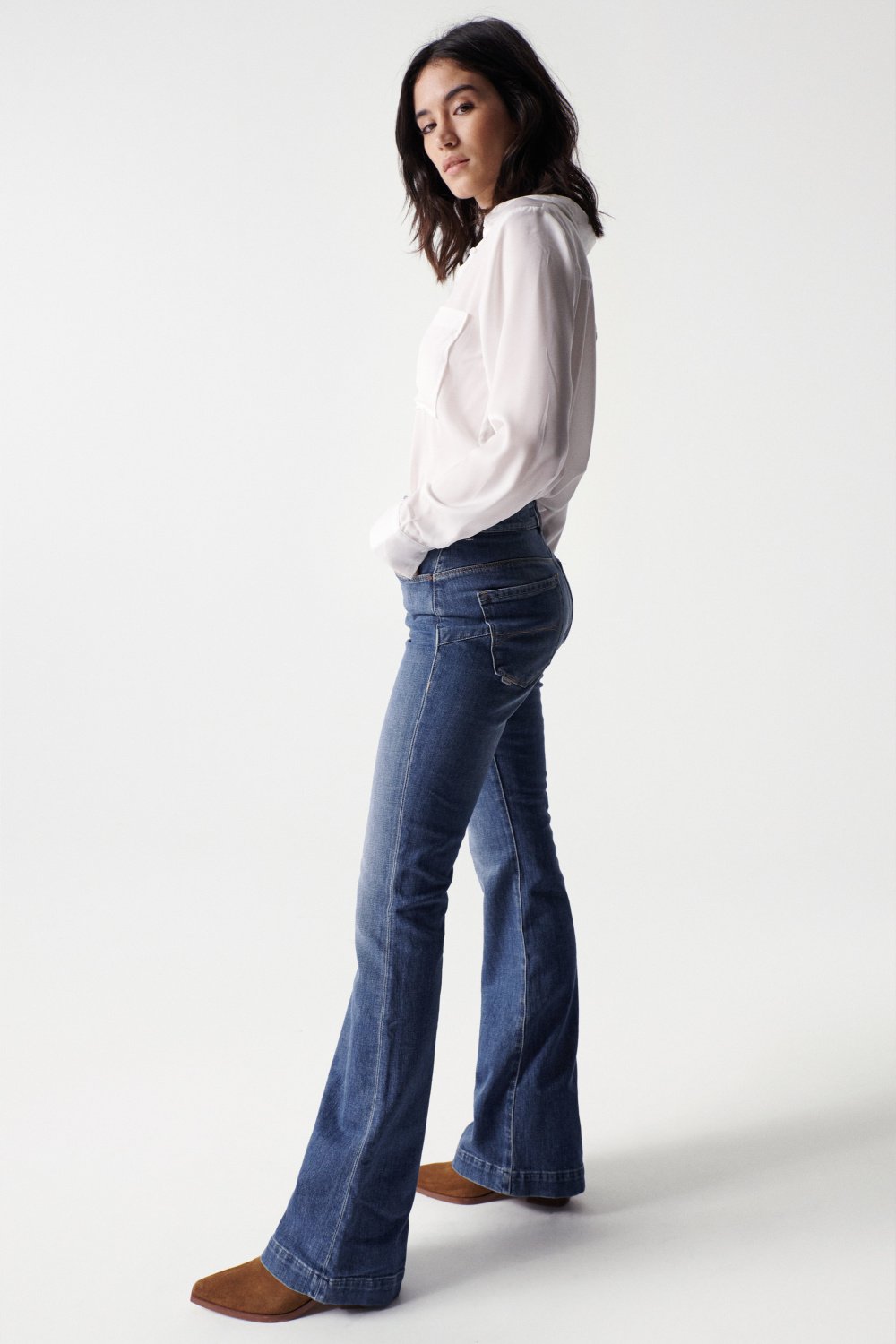 Faith Flare en jean medium wash Salsa Jeans   