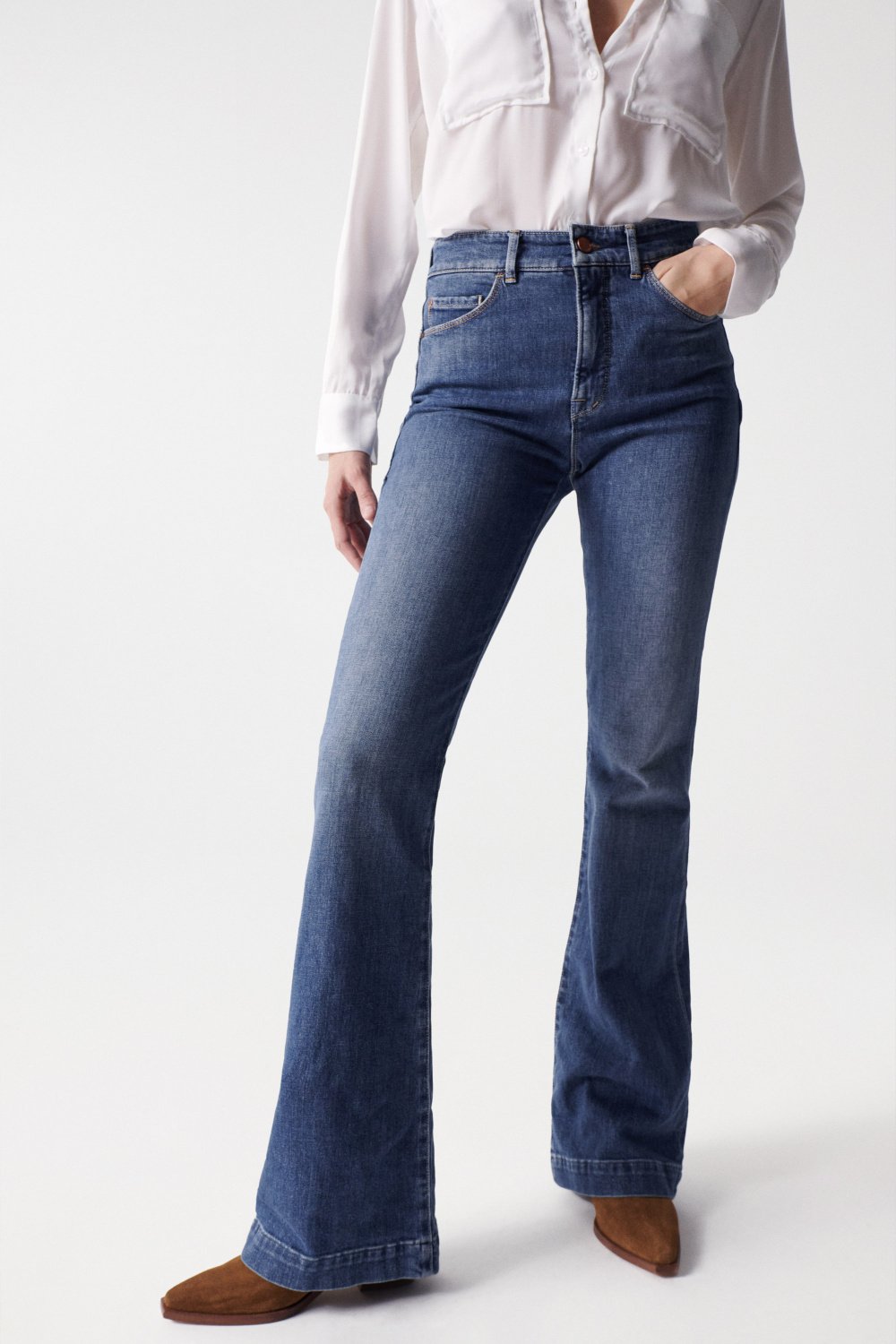 Faith Flare en jean medium wash Salsa Jeans   