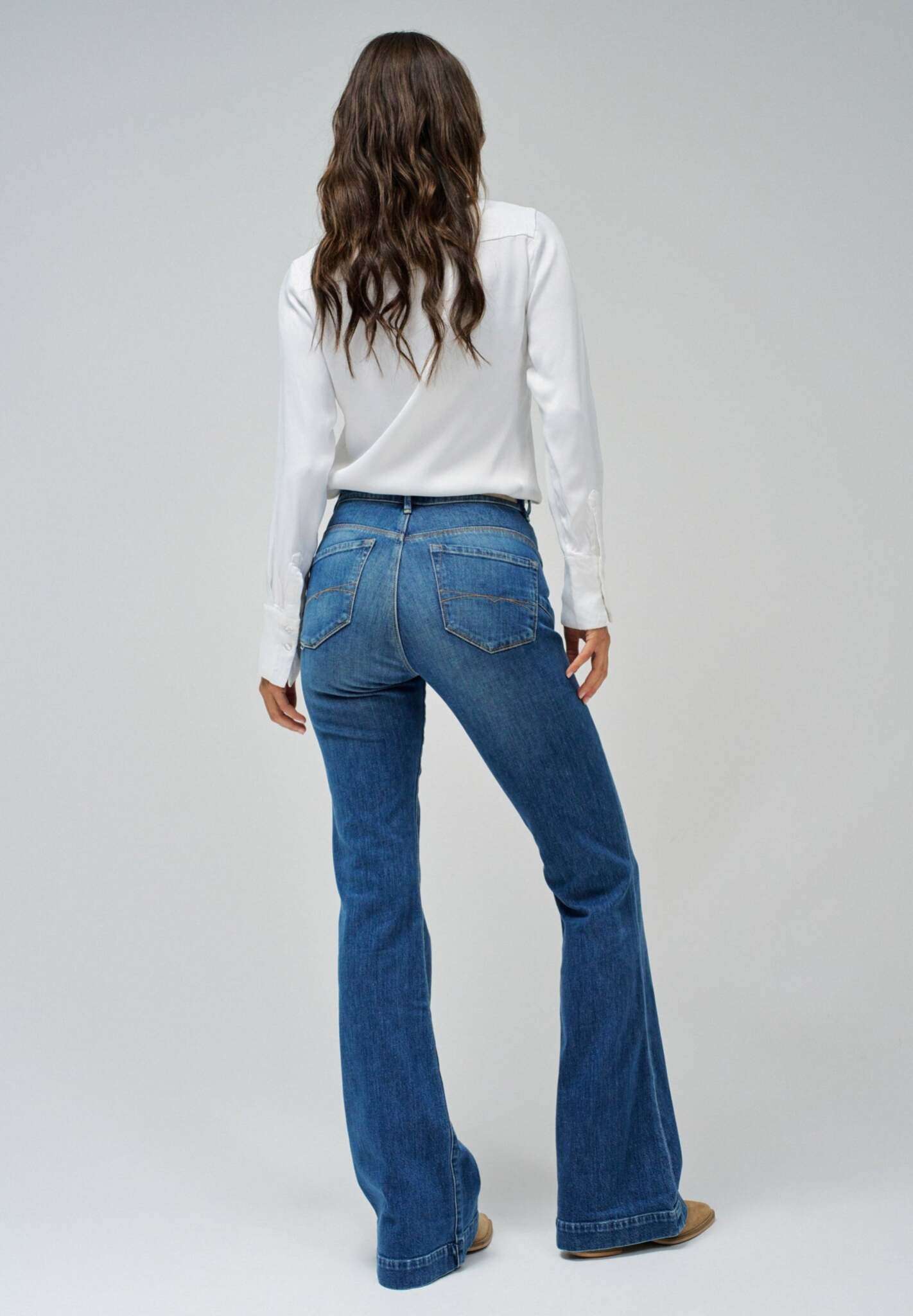 Faith Flare en jean medium wash Salsa Jeans