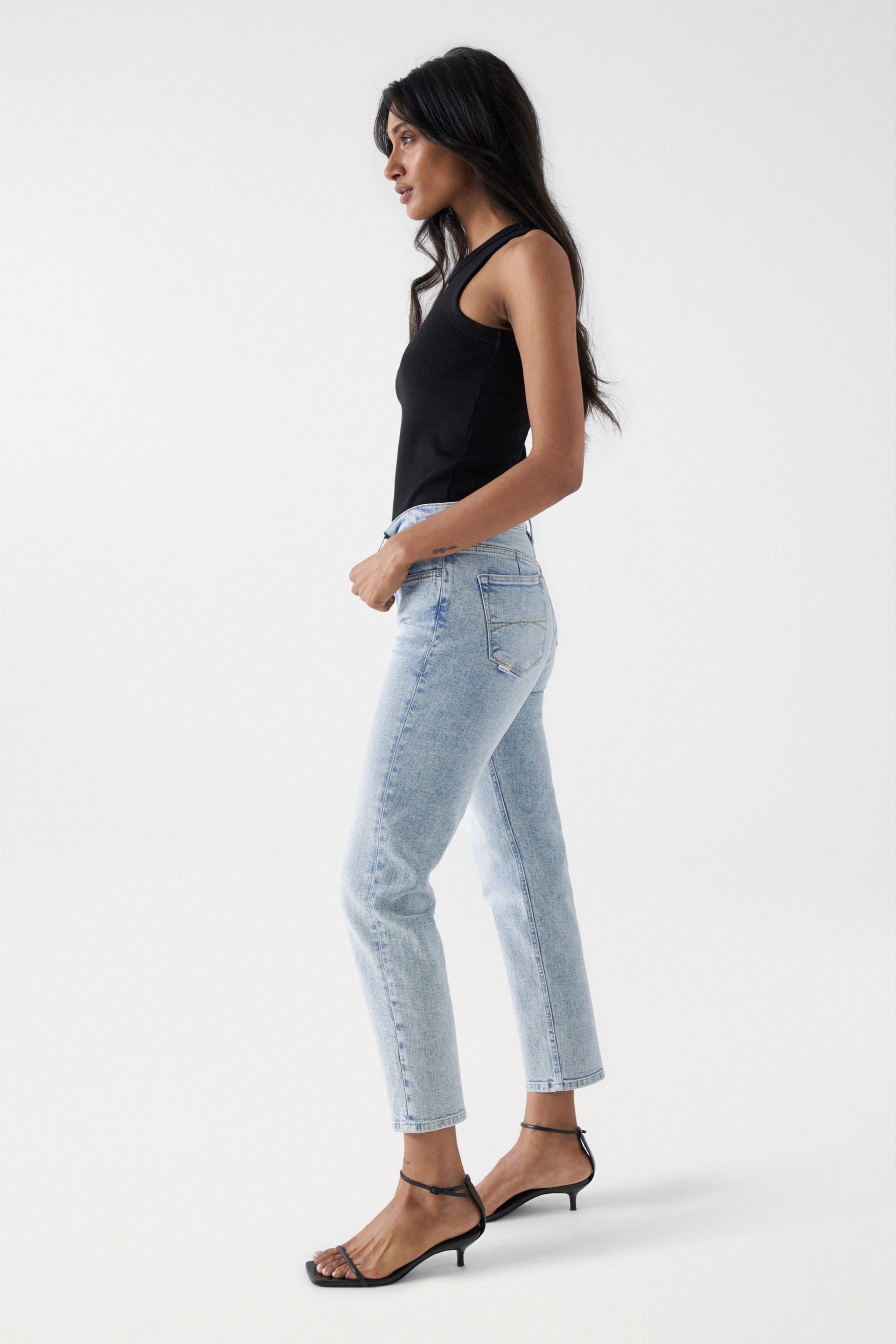 True Cropped Slim Comfort en jeans Light Wash Salsa Jeans