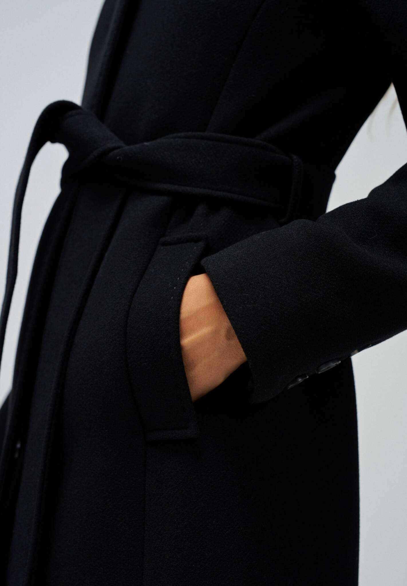 The Reimagined Wool Coat in Black Vestes Salsa Jeans