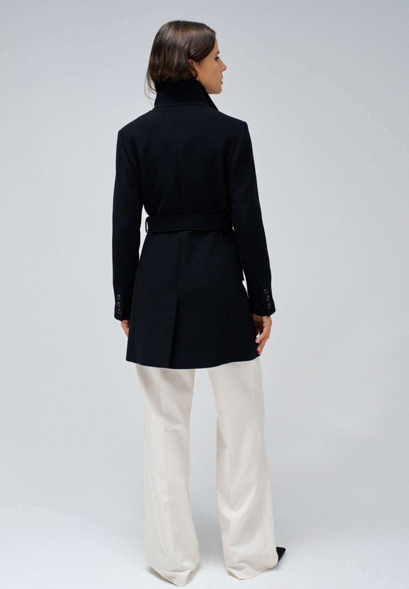 The Reimagined Wool Coat in Black Vestes Salsa Jeans