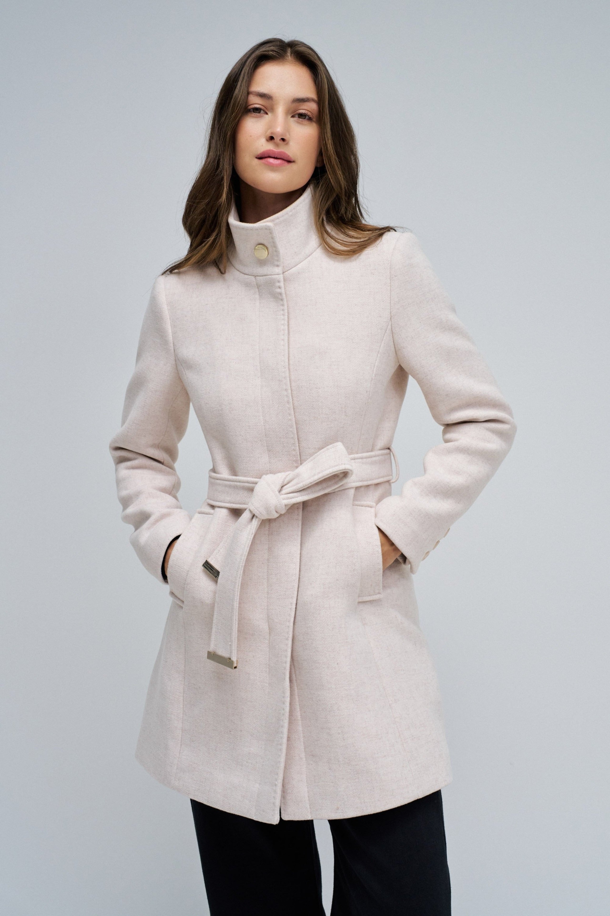 The Reimagined Wool Coat in Light Beige V1 Vestes Salsa Jeans