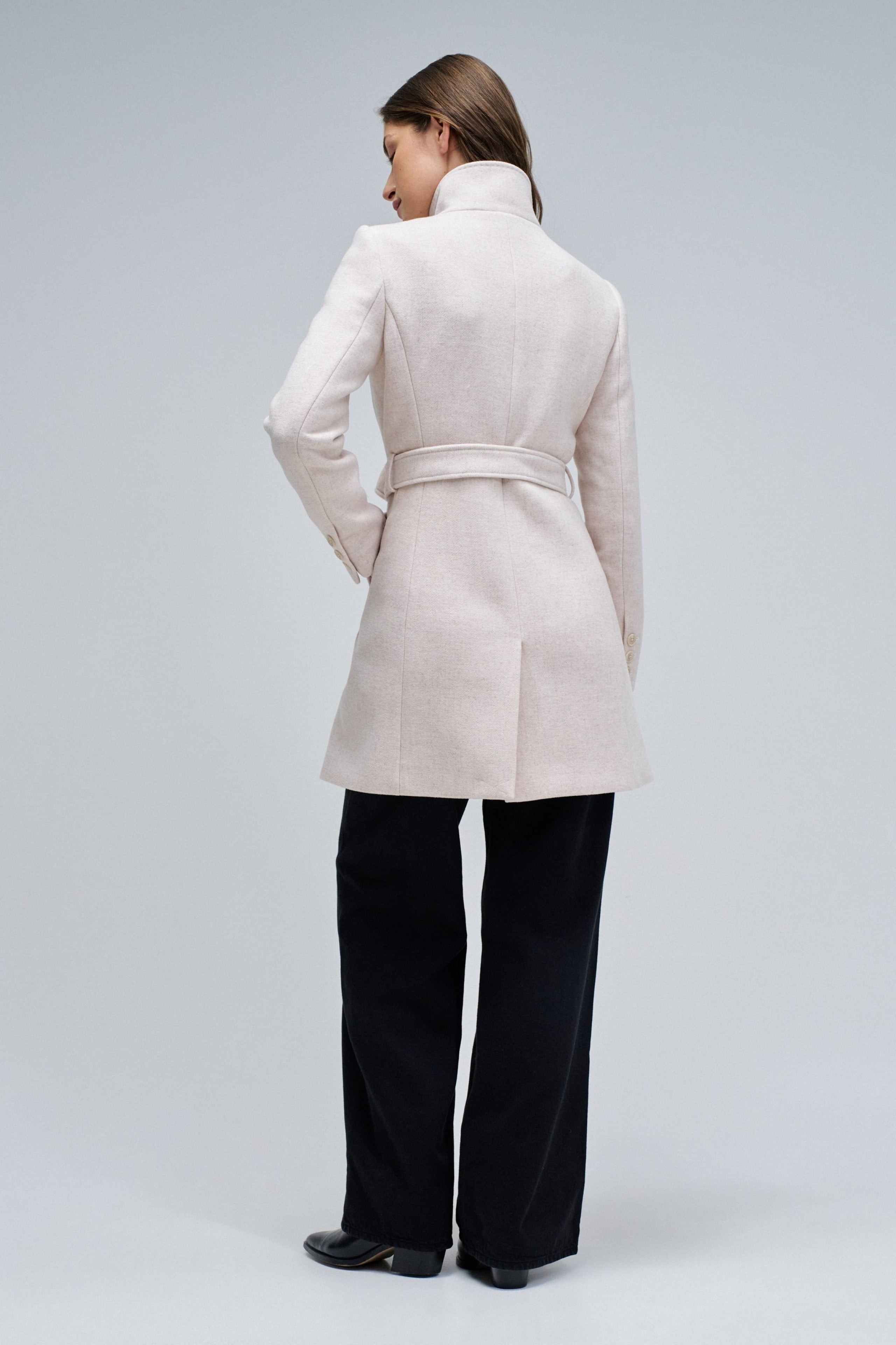 The Reimagined Wool Coat in Light Beige V1 Vestes Salsa Jeans