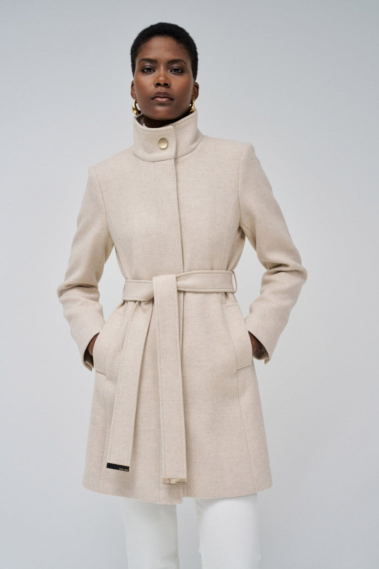 The Reimagined Wool Coat in Medium Beige V4 Vestes Salsa Jeans   