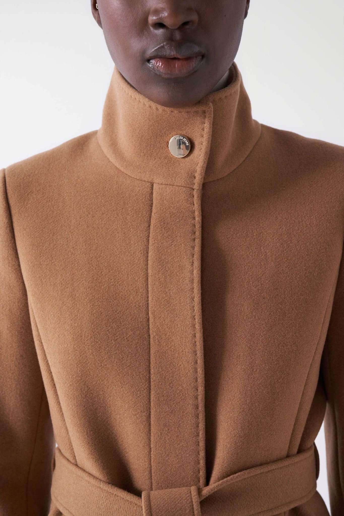 The Reimagined Wool Coat in Dark Beige Jacken Salsa Jeans   