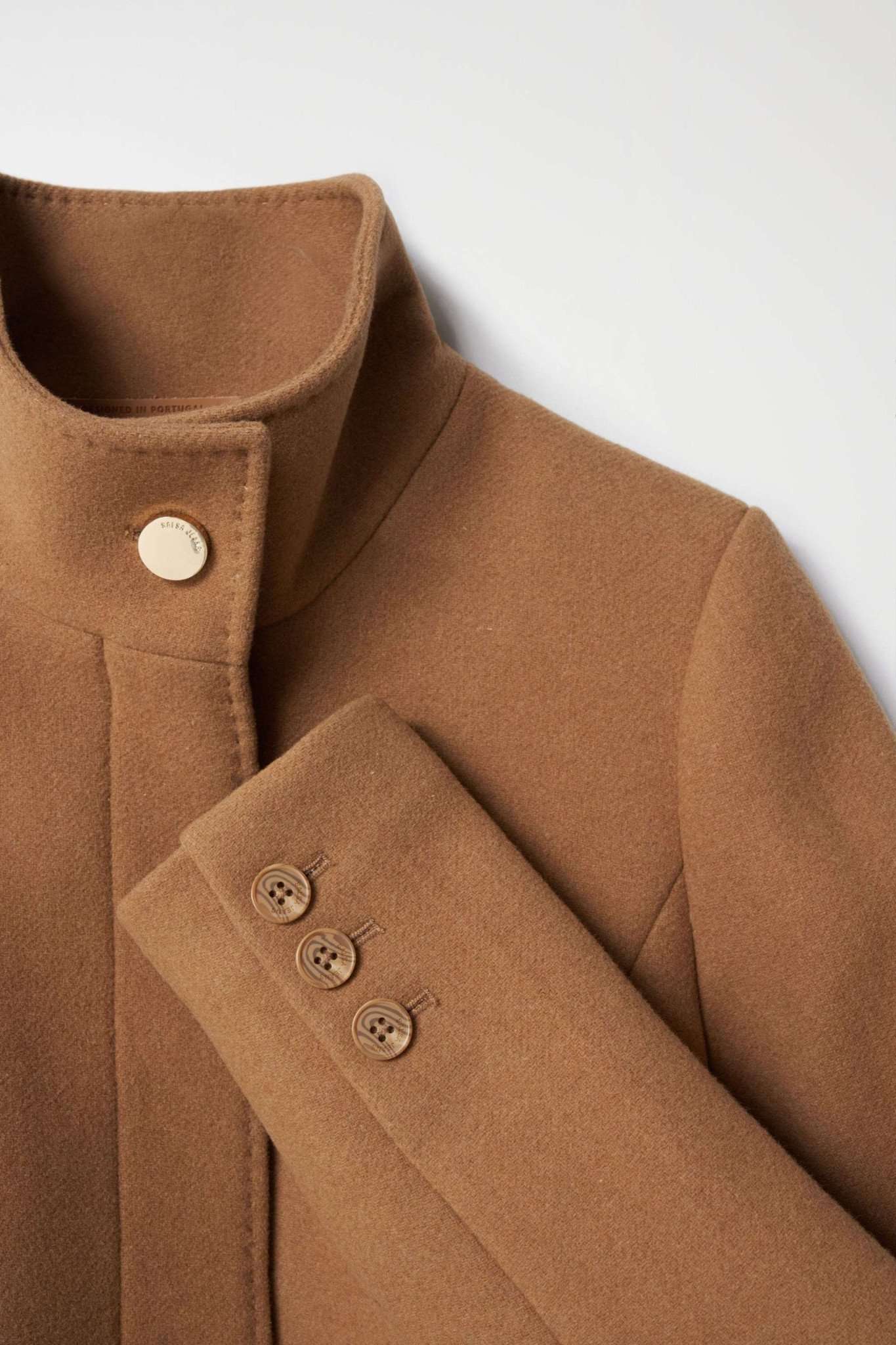 The Reimagined Wool Coat in Dark Beige Jacken Salsa Jeans   