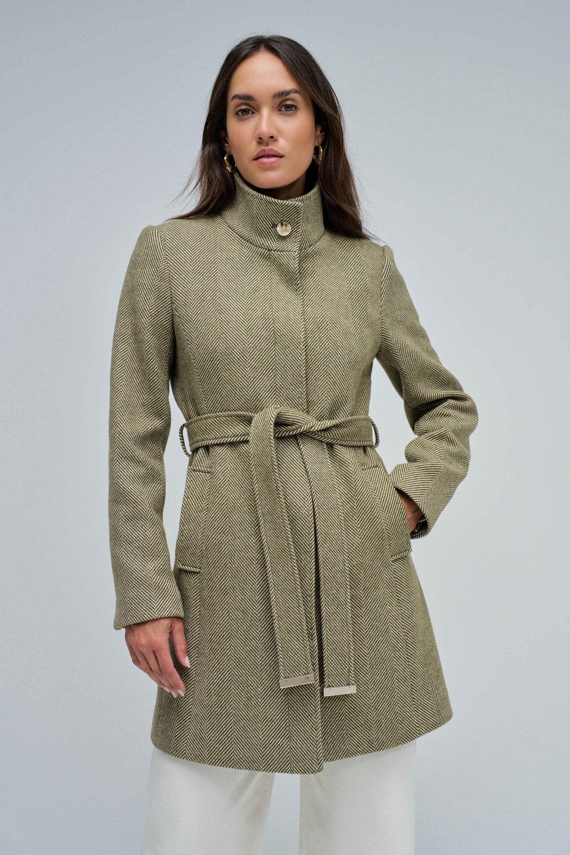 The Reimagined Wool Coat in Dark Grey Vestes Salsa Jeans