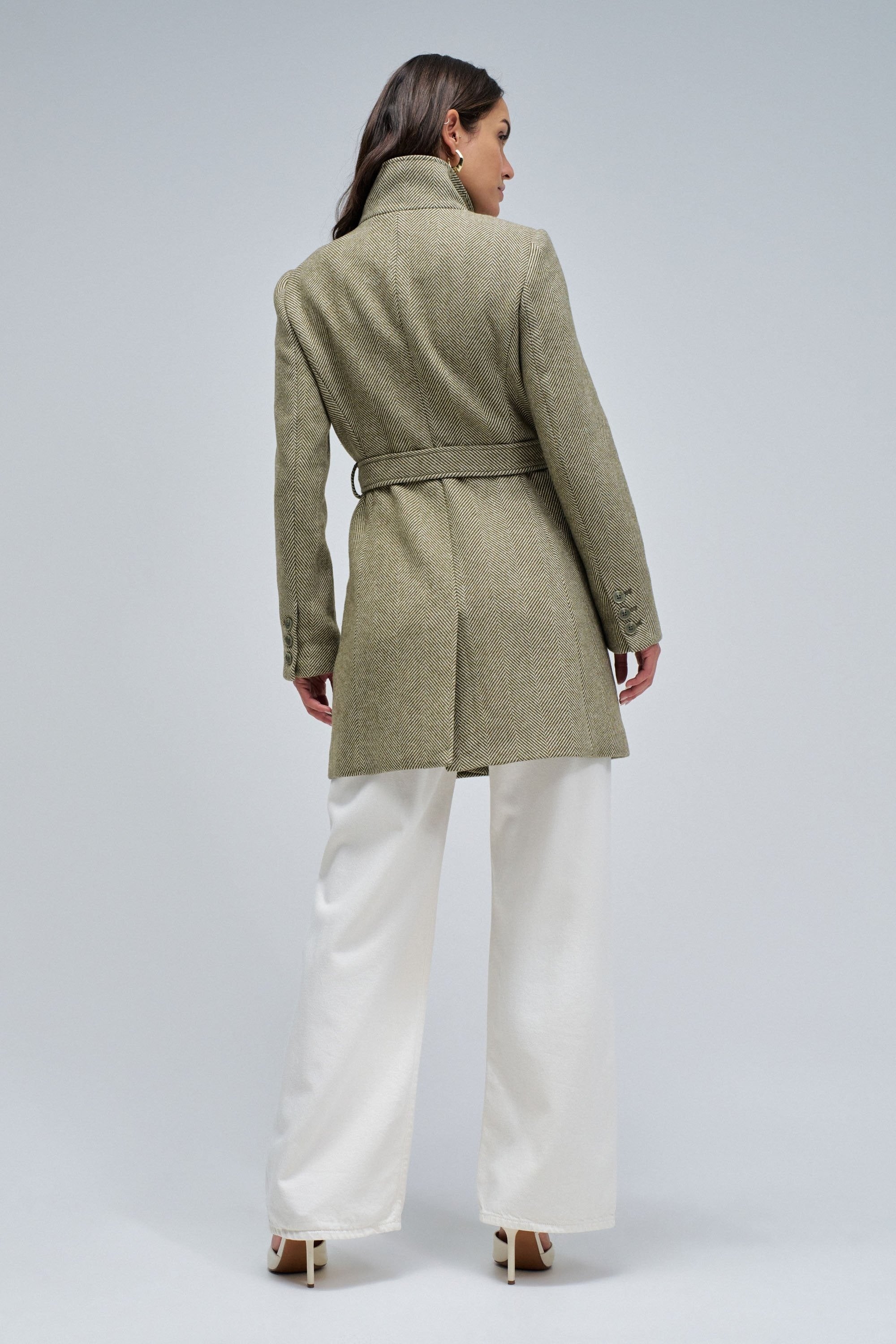 The Reimagined Wool Coat in Dark Grey Vestes Salsa Jeans