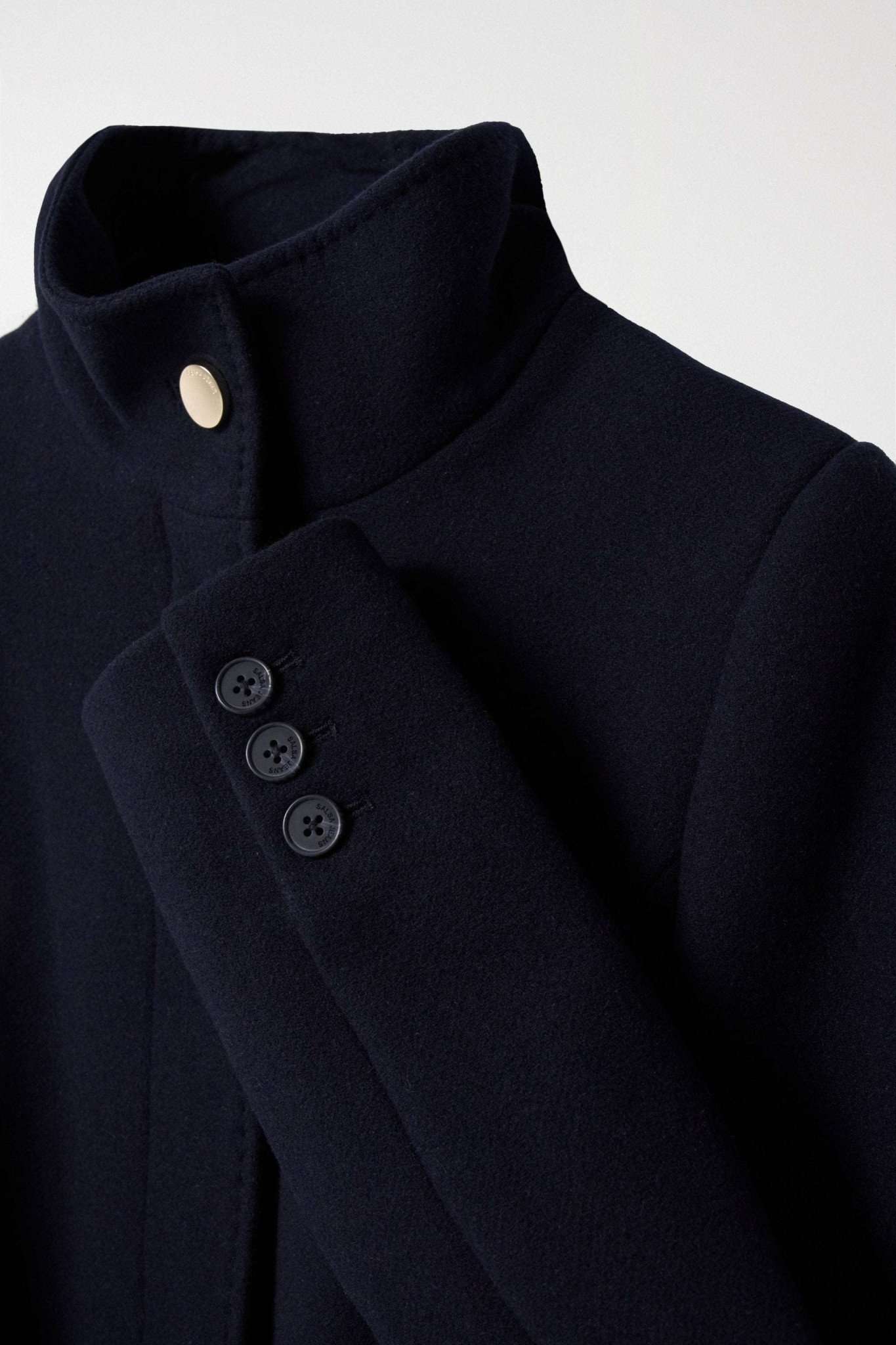 The Reimagined Wool Coat in Dark Blue Jacken Salsa Jeans   