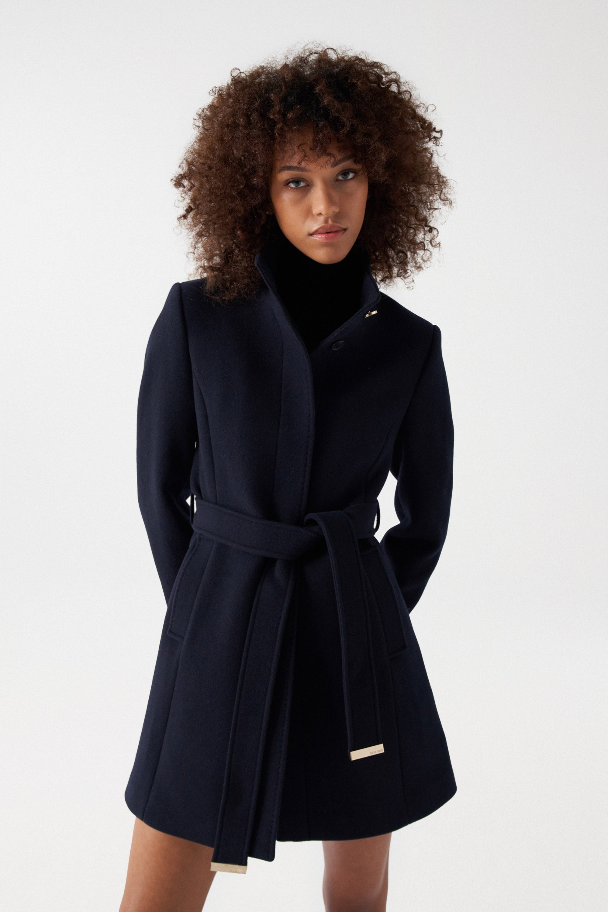 The Reimagined Wool Coat in Vestes bleu foncé Salsa Jeans   