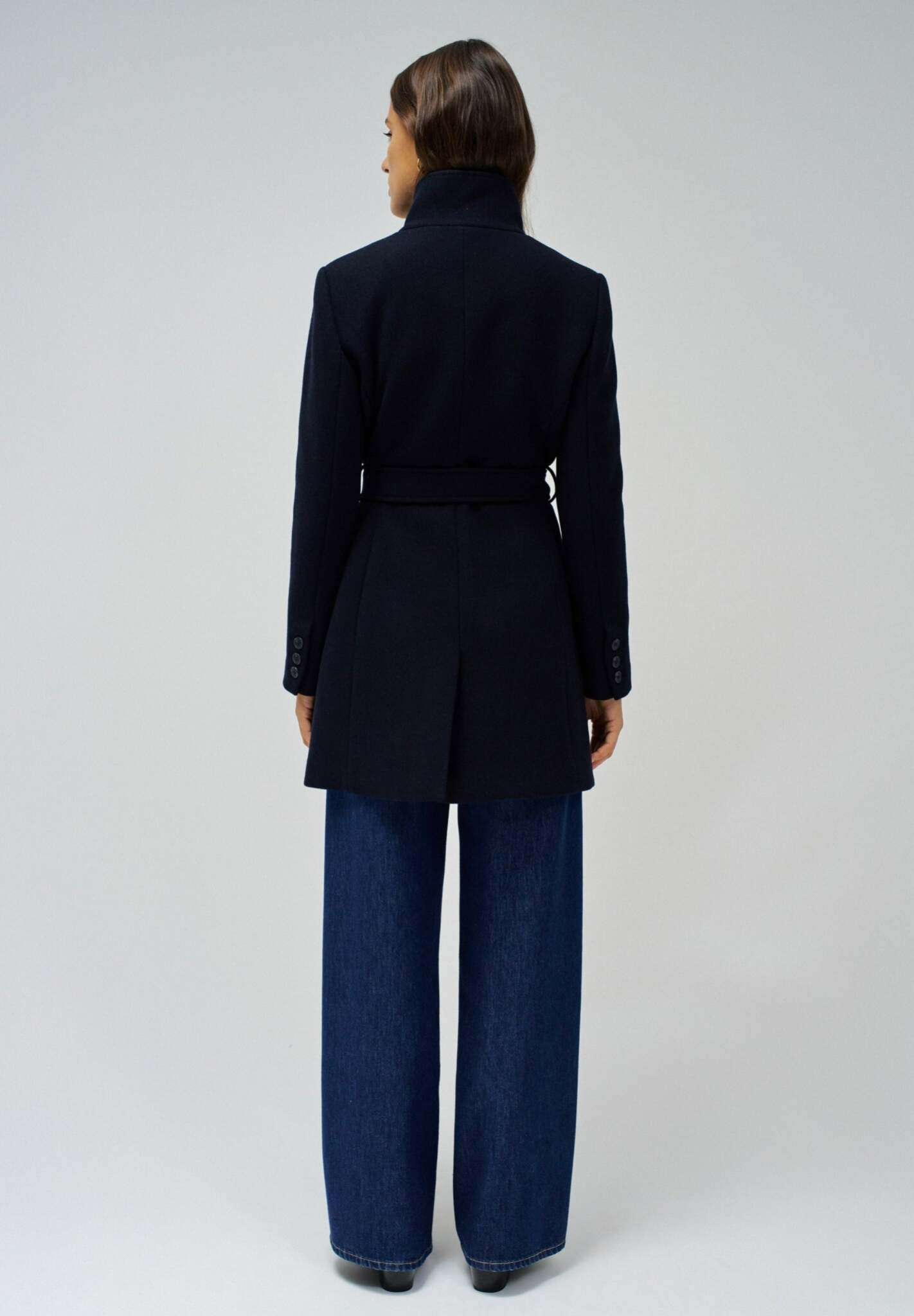 The Reimagined Wool Coat in Vestes bleu foncé Salsa Jeans