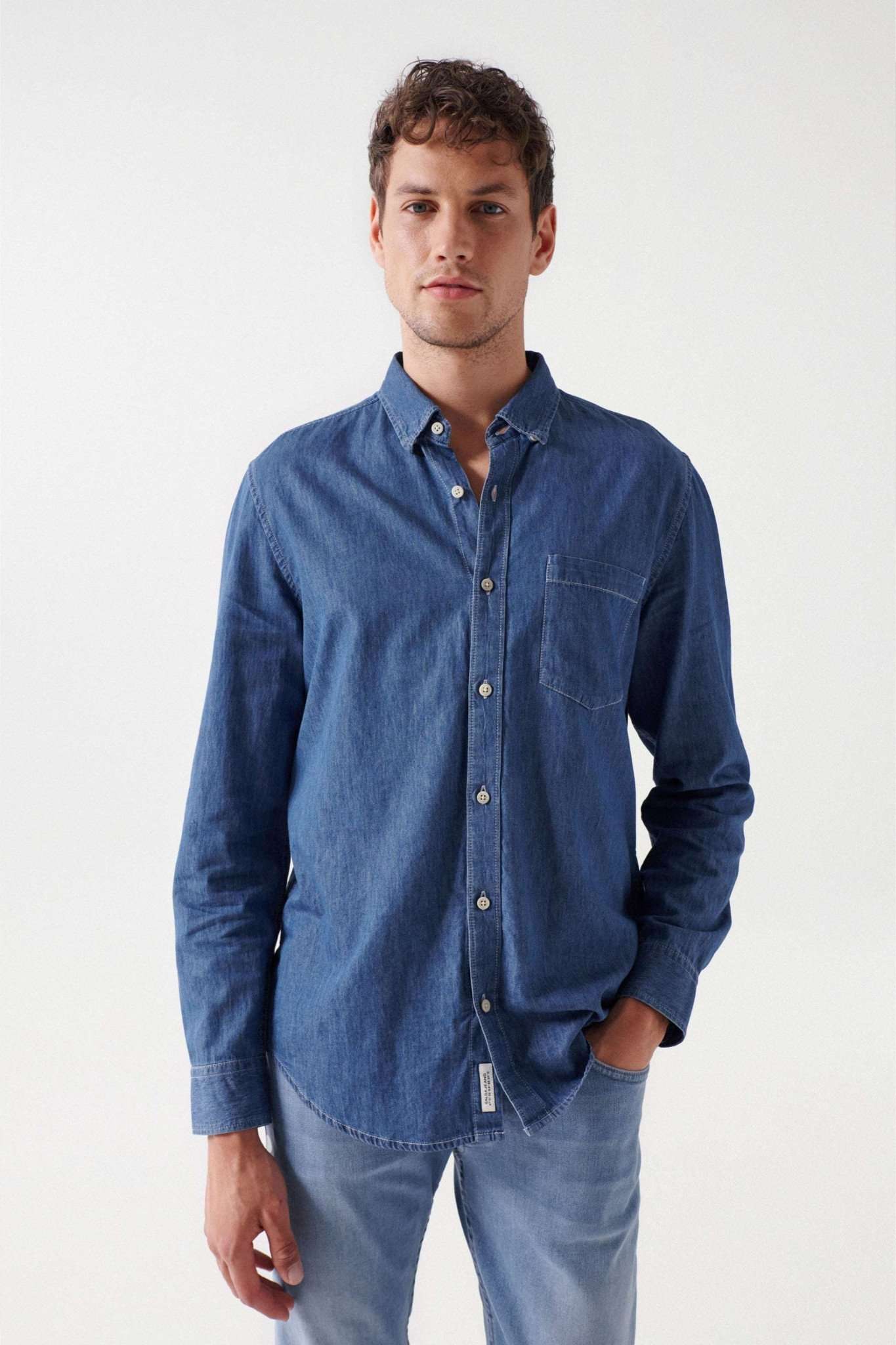 Chemise Denim en Medium Wash Chemises Salsa Jeans   