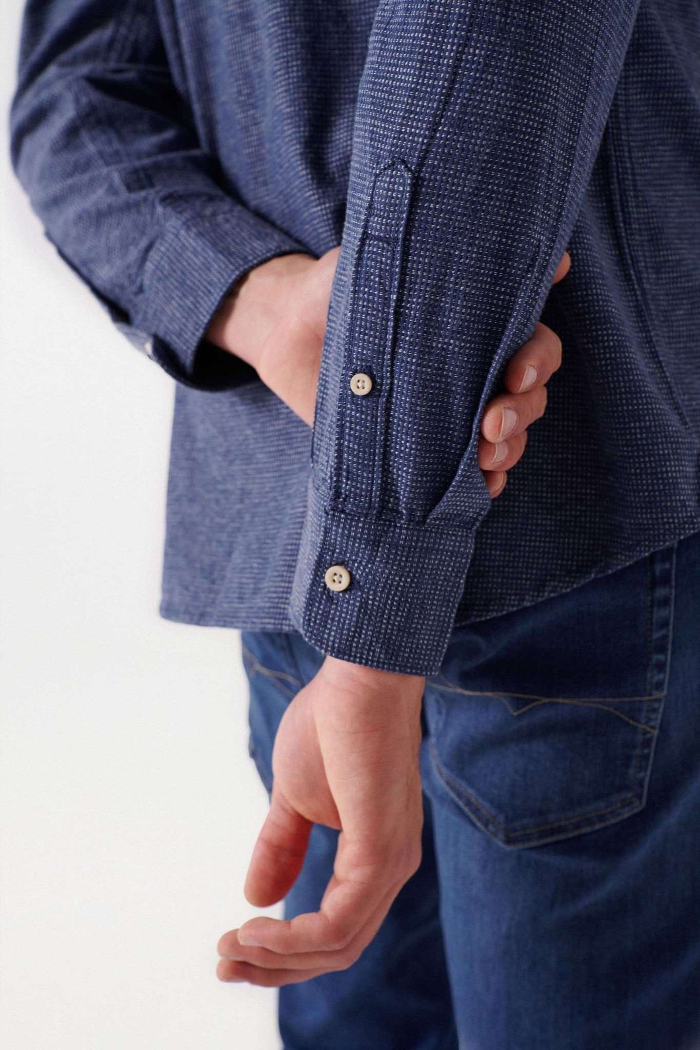 Check Blue Shirt dans Chemises Dark Blue Salsa Jeans   