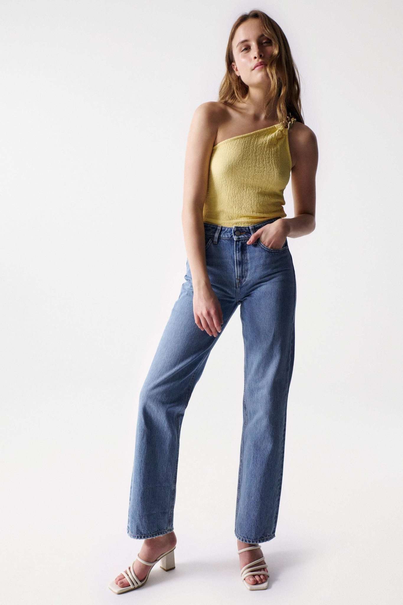 Top détaillé en jaune clair Tops Salsa Jeans   