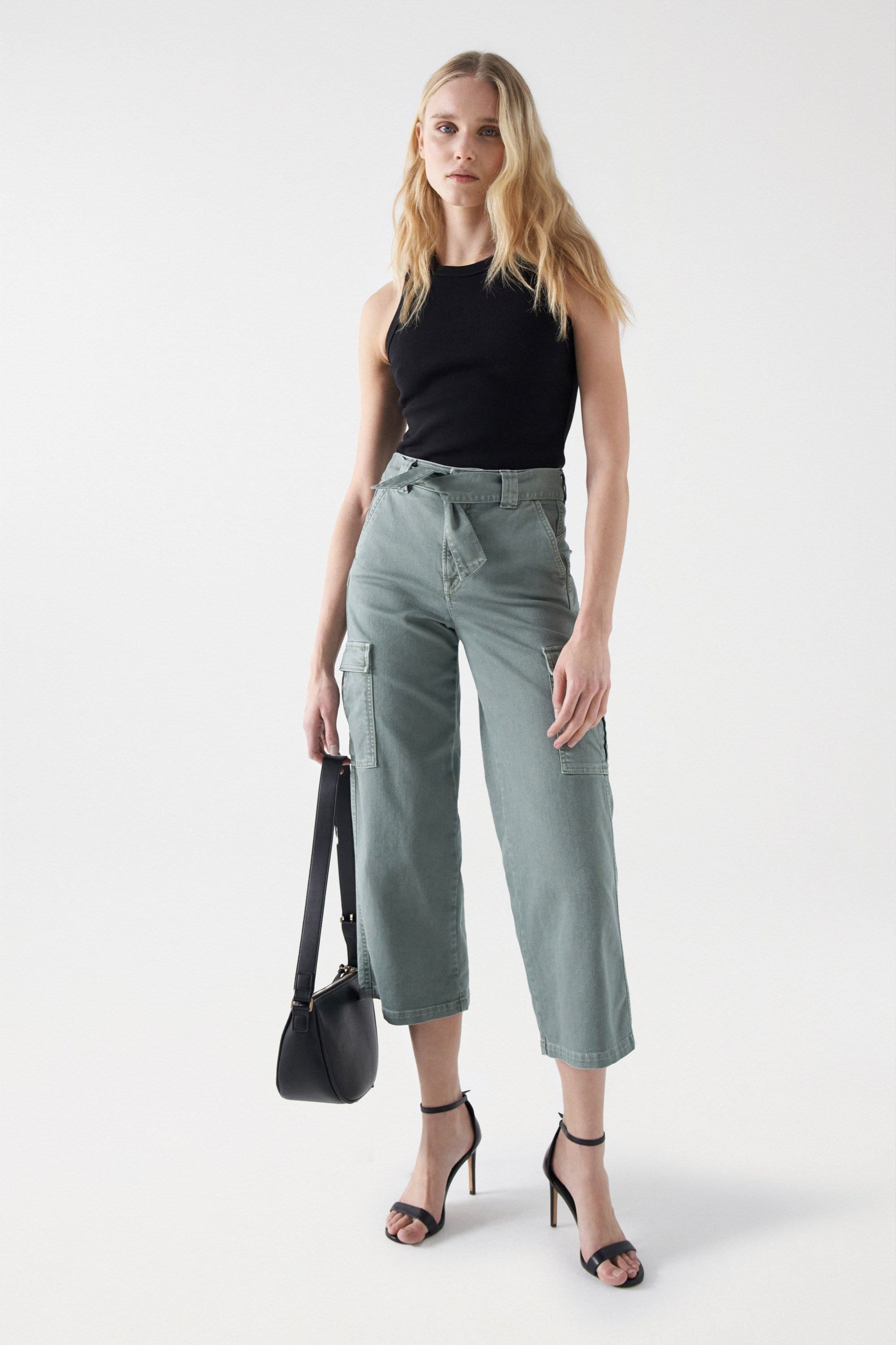 Jeans Cargo Faith In Colour in Dark Green V1 Salsa Jeans   