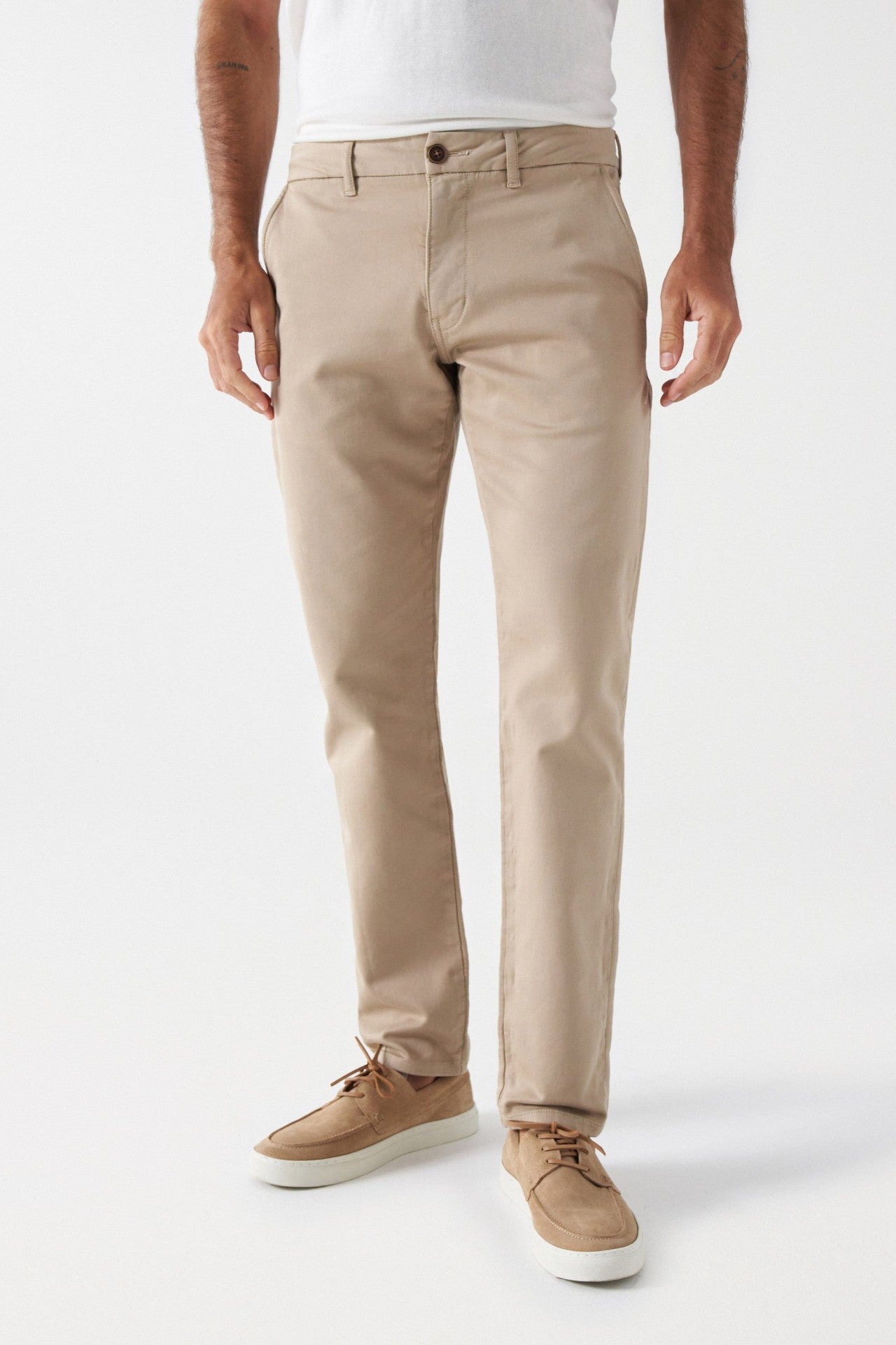 Chino Joggers S-Activ in Medium Beige Pantalon Salsa Jeans