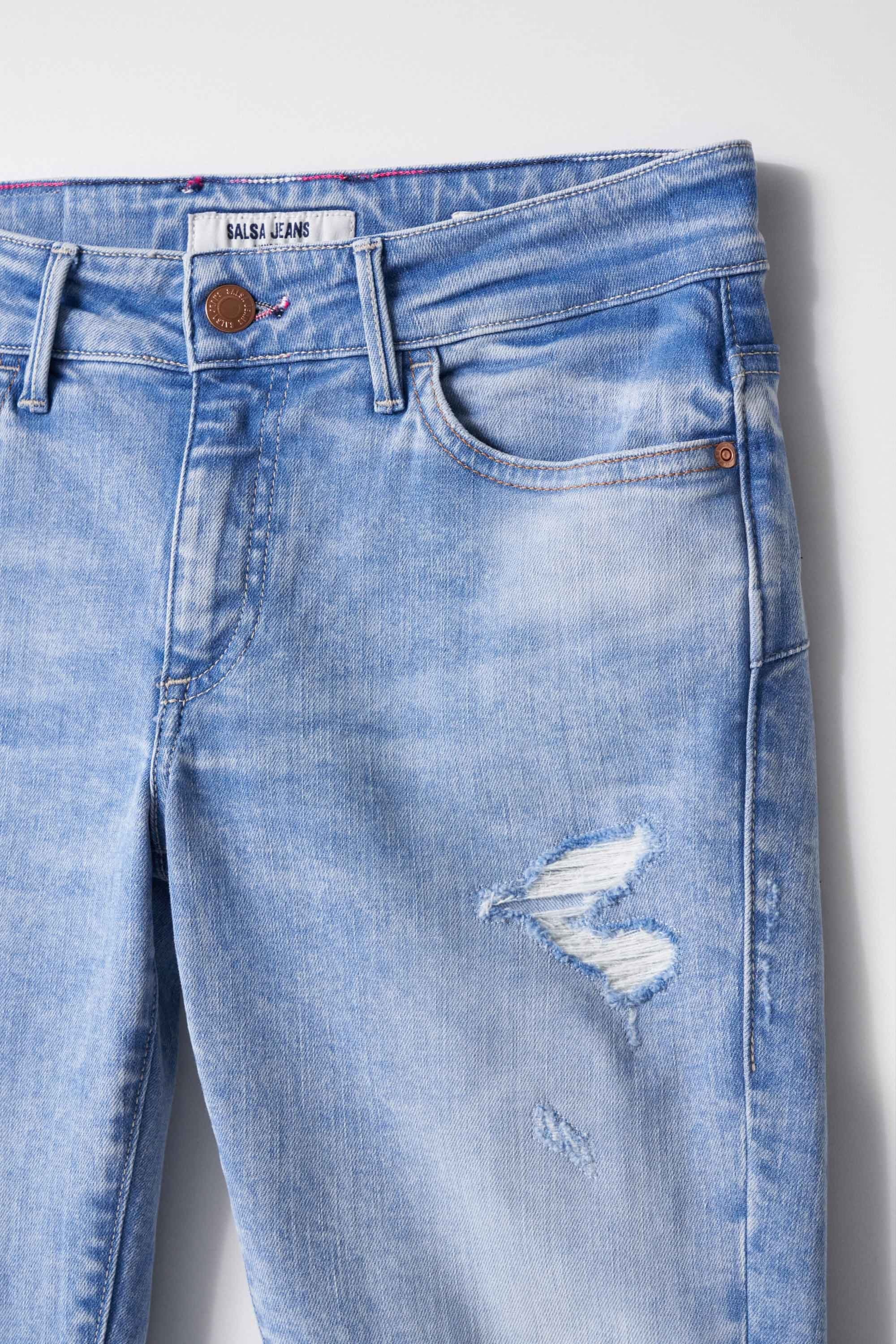 Jeans Wonder Destroyed en Medium Light Salsa Jeans   