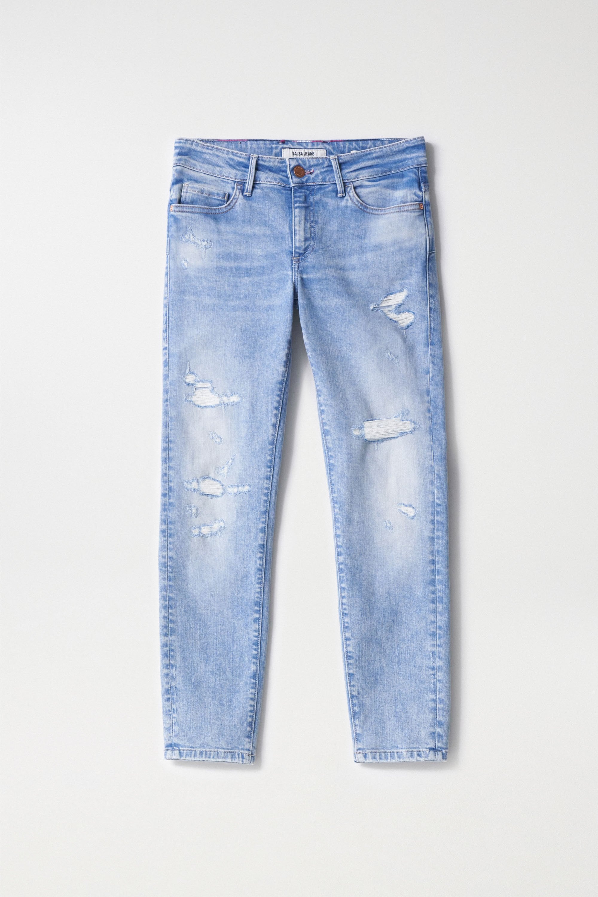 Jeans Wonder Destroyed en Medium Light Salsa Jeans   