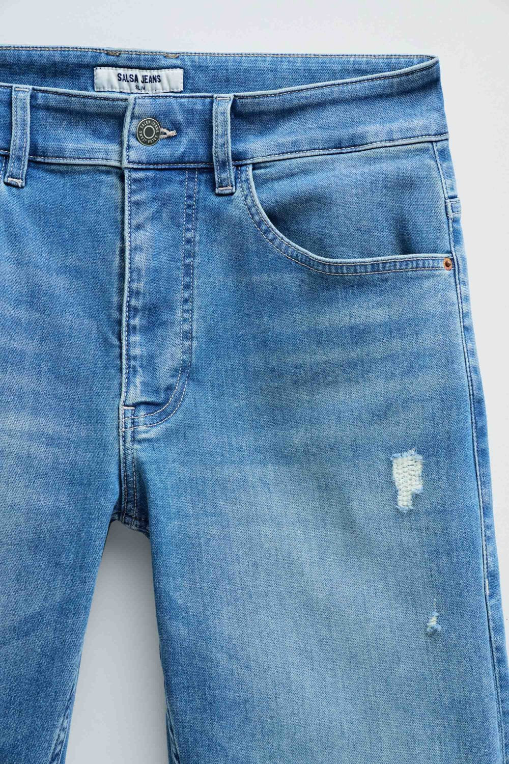 Slim S-Active Destroyed en jeans greenast Salsa Jeans   