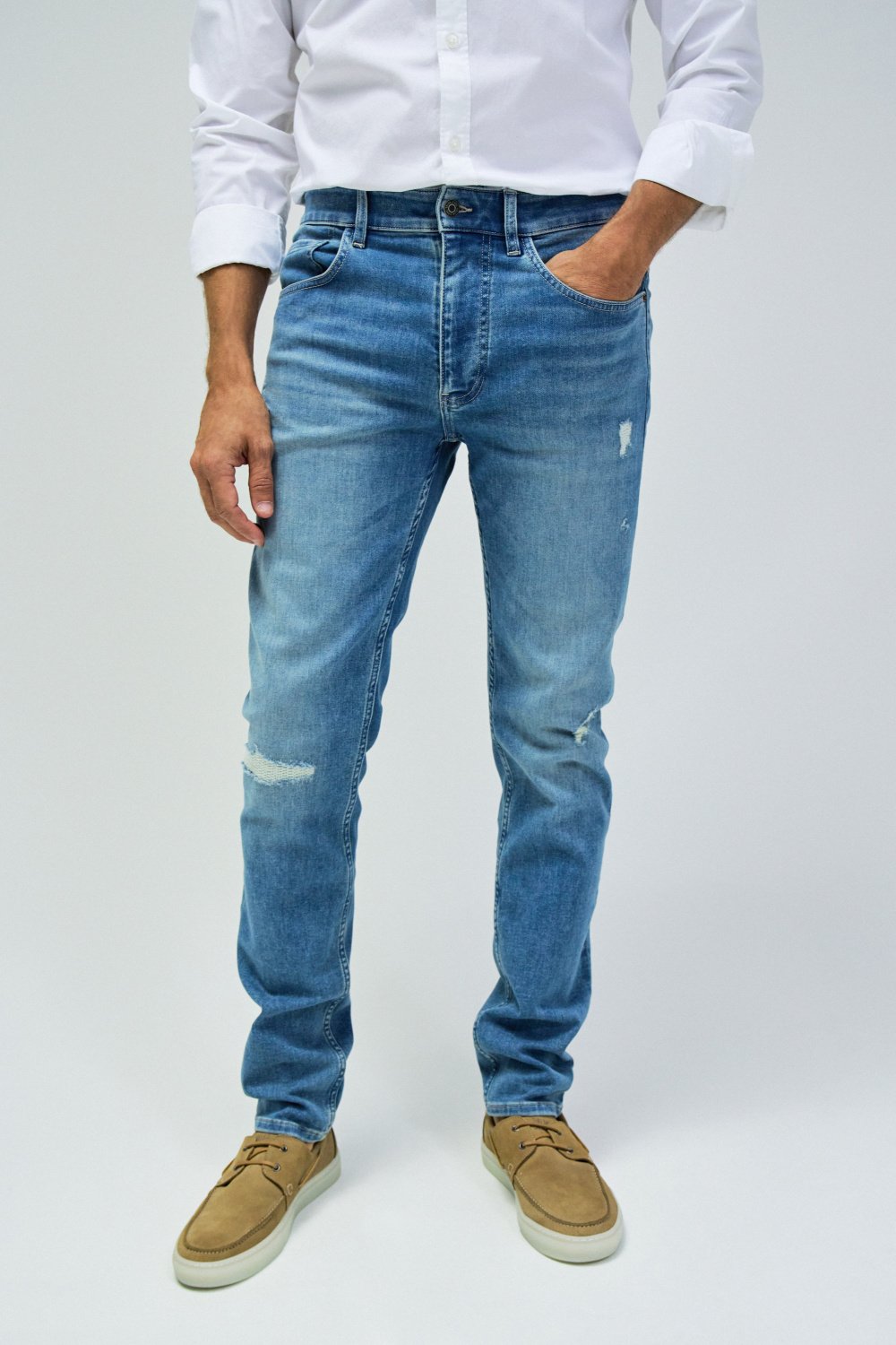 Slim S-Active Destroyed en jeans greenast Salsa Jeans   