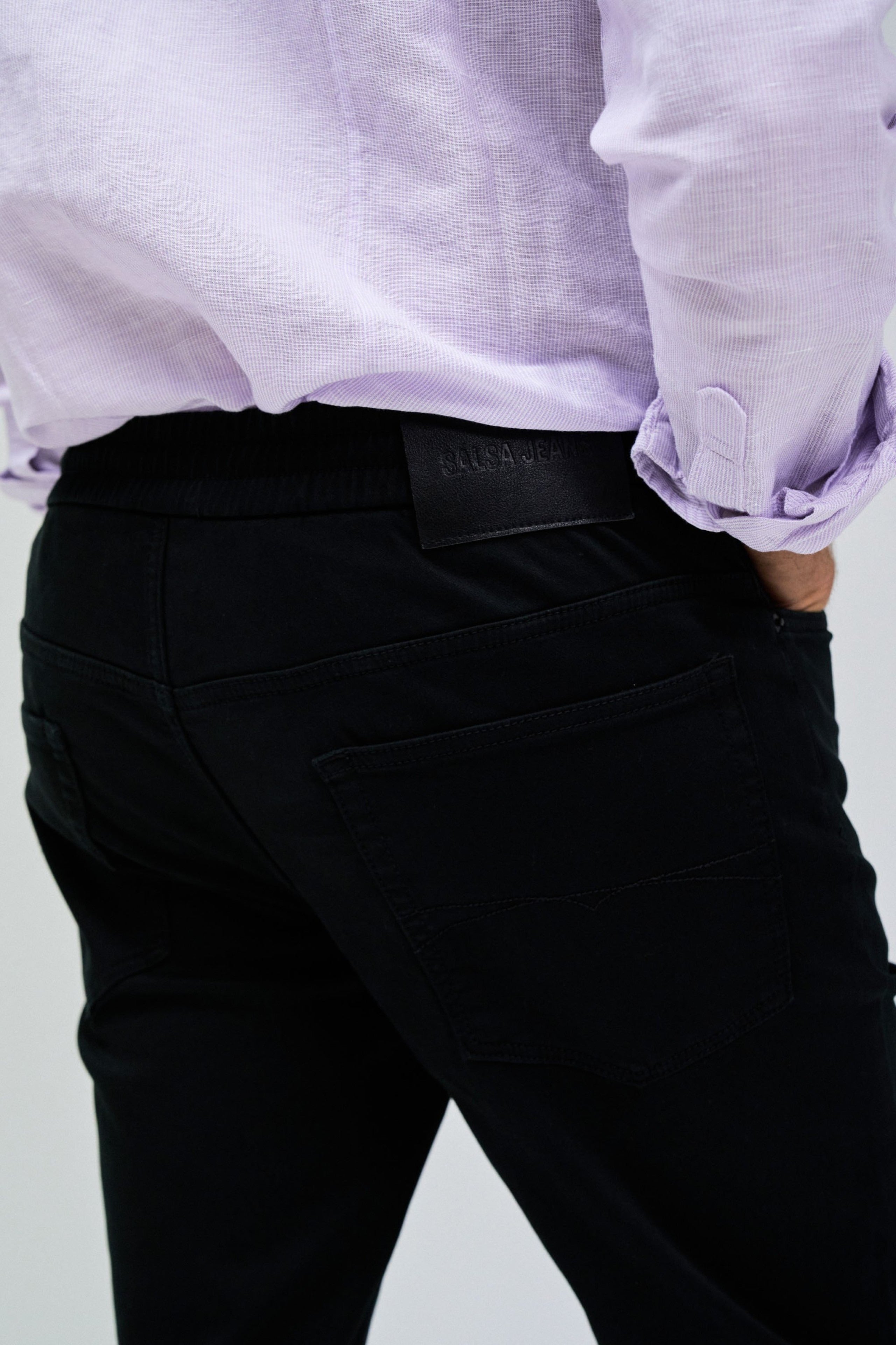 Regular Jogger S-Activ Colors in Black Pantalons Salsa Jeans