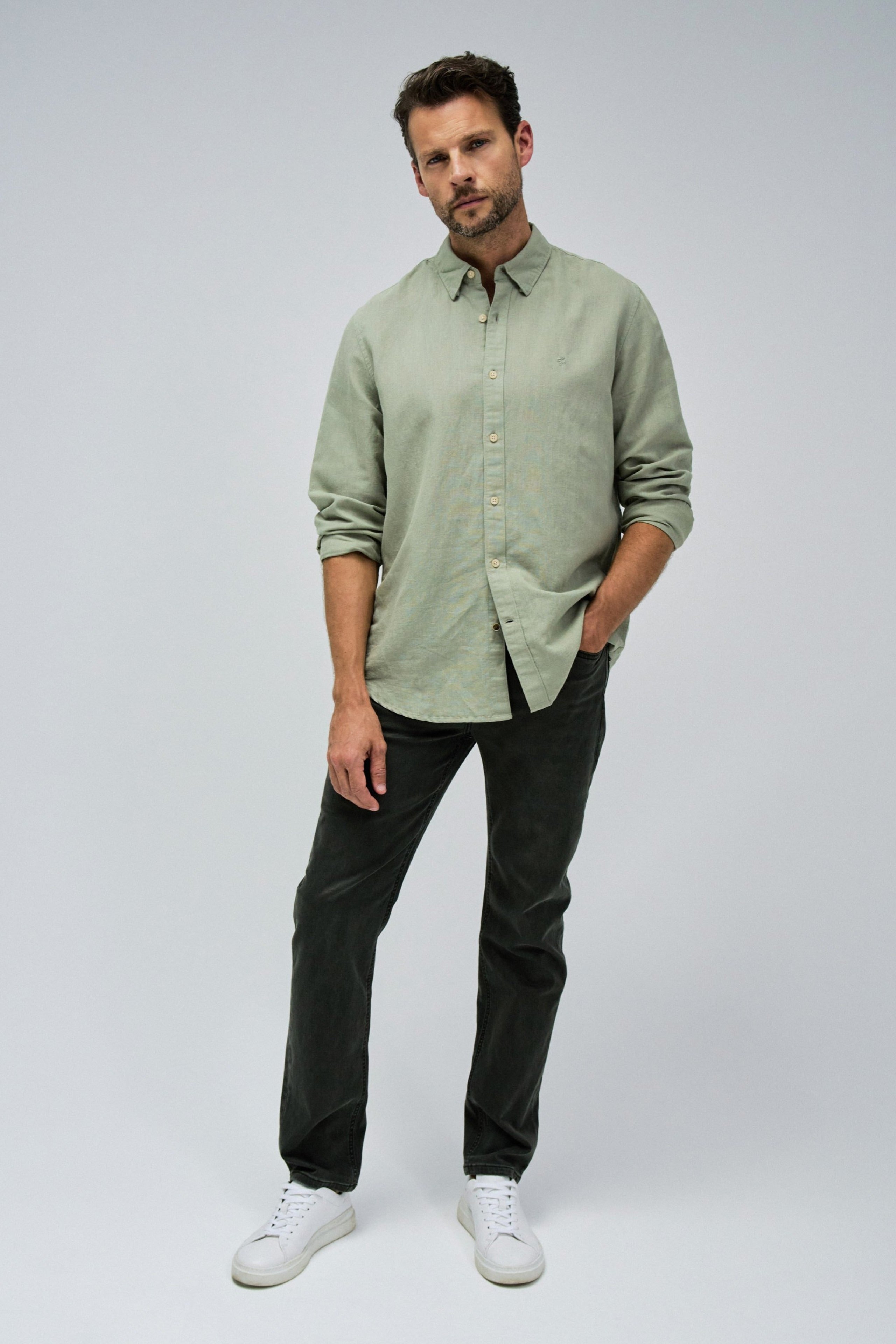 Regular Jogger S-Activ Colors in Dark Green Pantalon Salsa Jeans