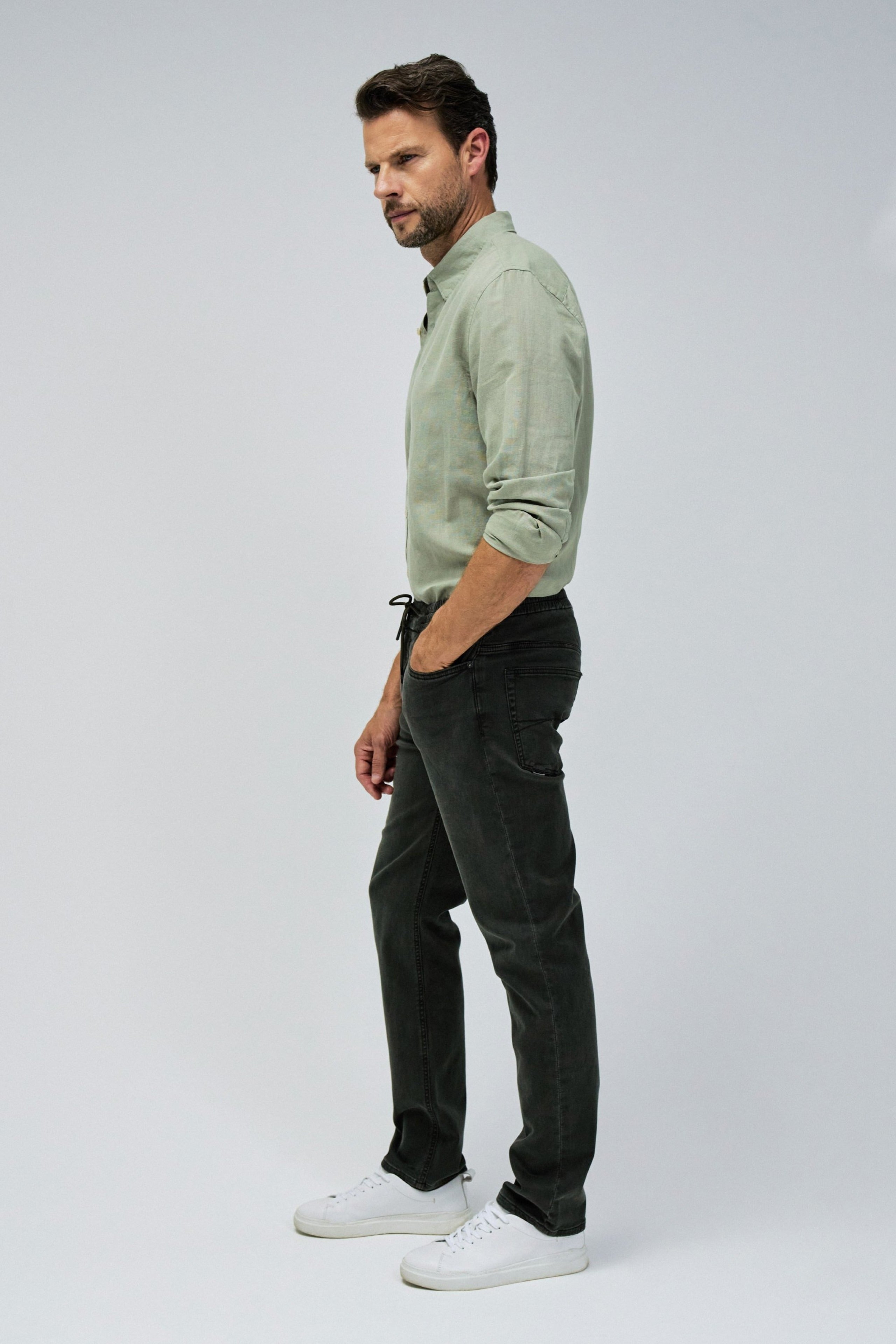 Regular Jogger S-Activ Colors in Dark Green Pantalon Salsa Jeans