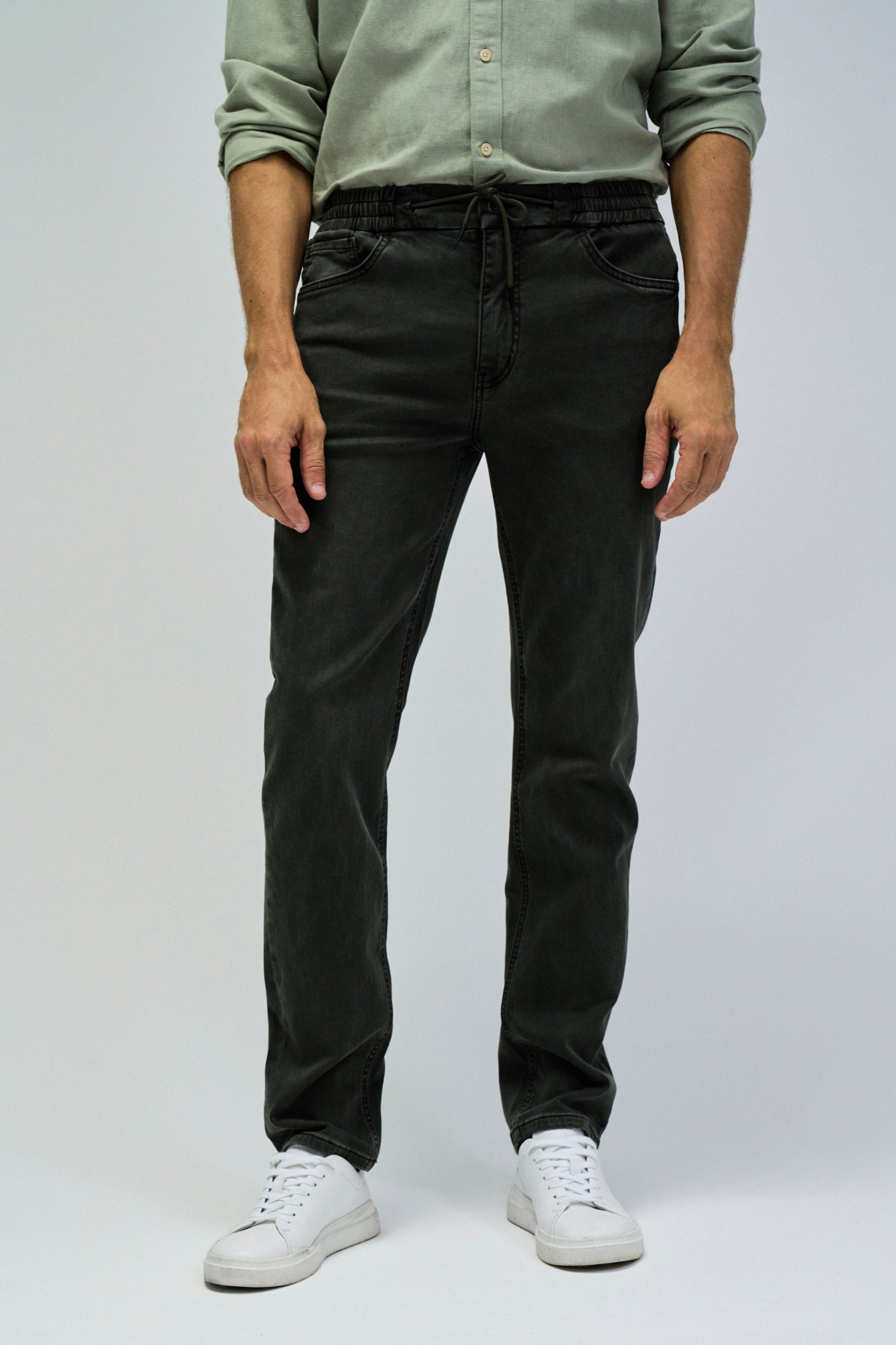 Regular Jogger S-Activ Colors in Dark Green Pantalon Salsa Jeans