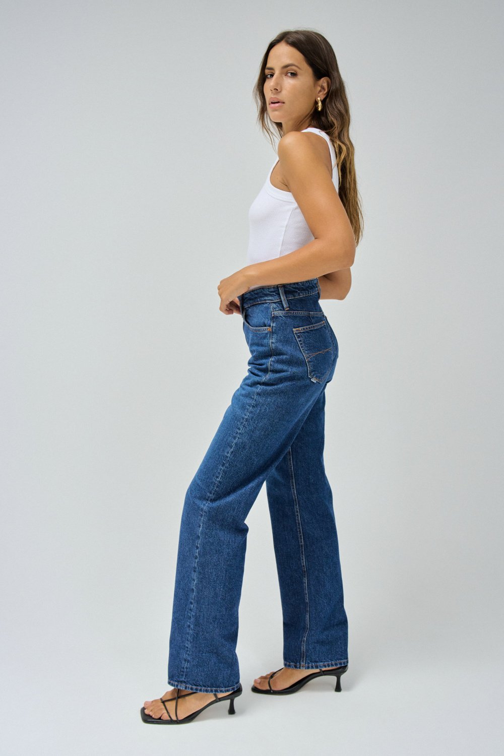 Jeans True With Cuff en Medium Wash Salsa Jeans   