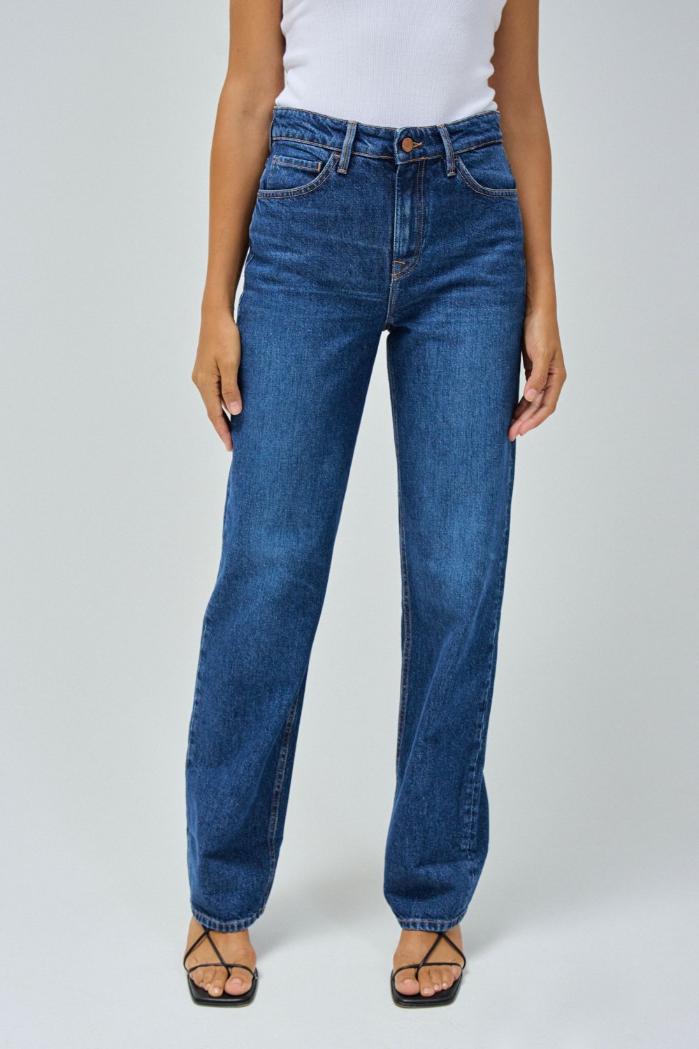 Jeans True With Cuff en Medium Wash Salsa Jeans   