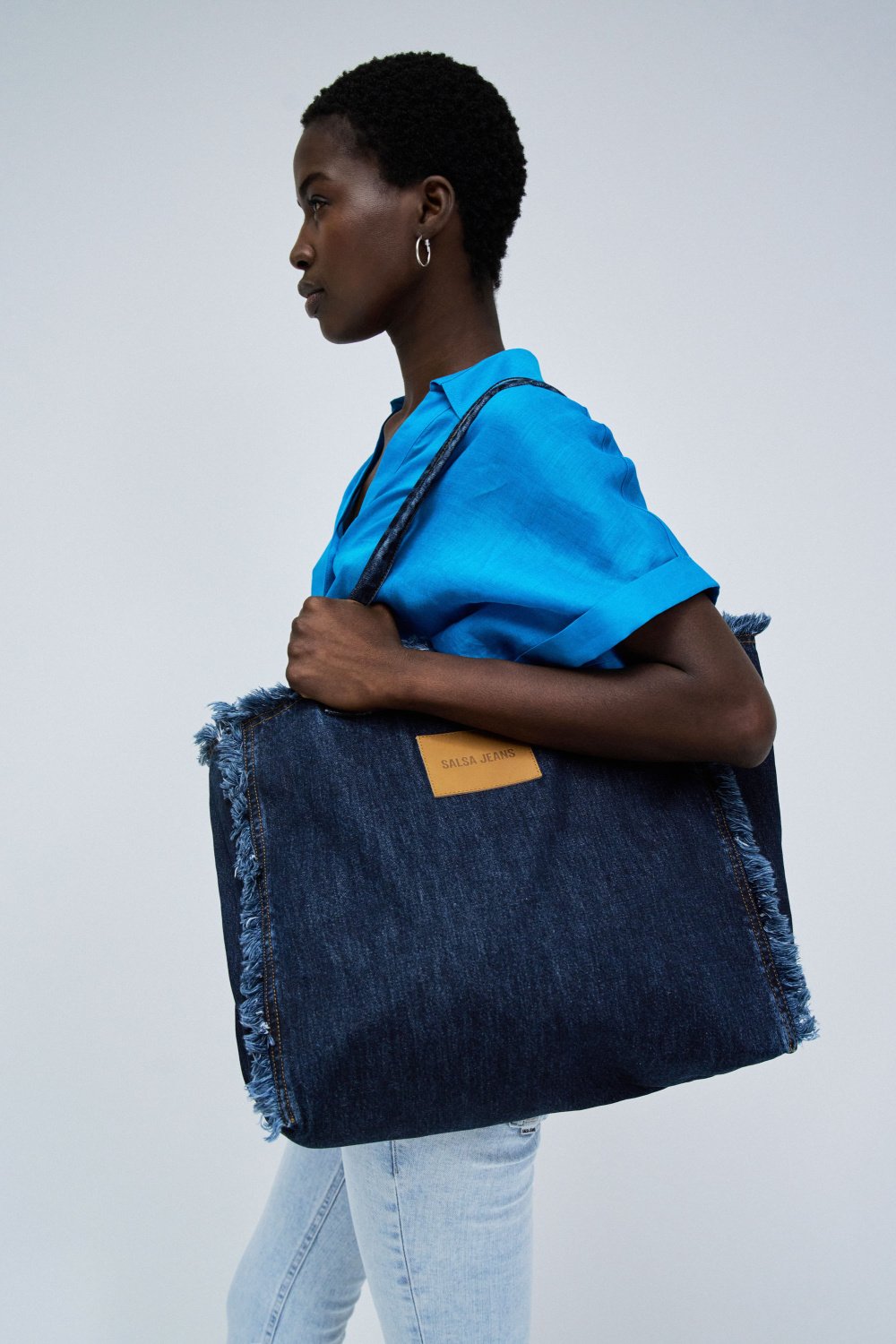 Sac fourre-tout en denim Dark Wash Salsa Jeans   