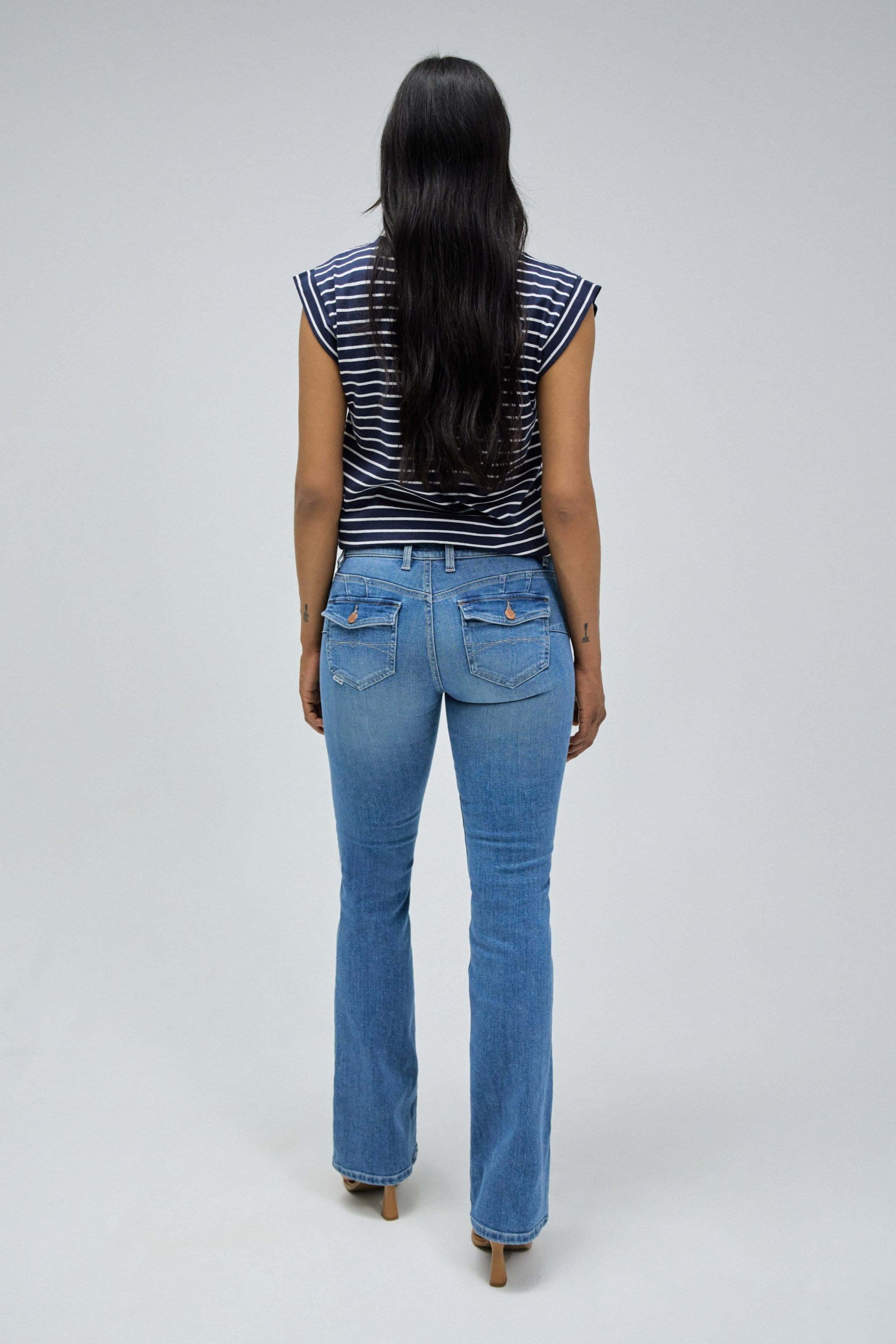 Wonder With Pockets en jean moyen clair Salsa Jeans