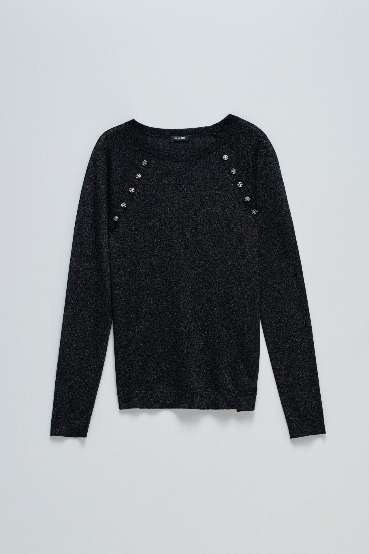 Shimmering Sweater en noir Pull Salsa Jeans   