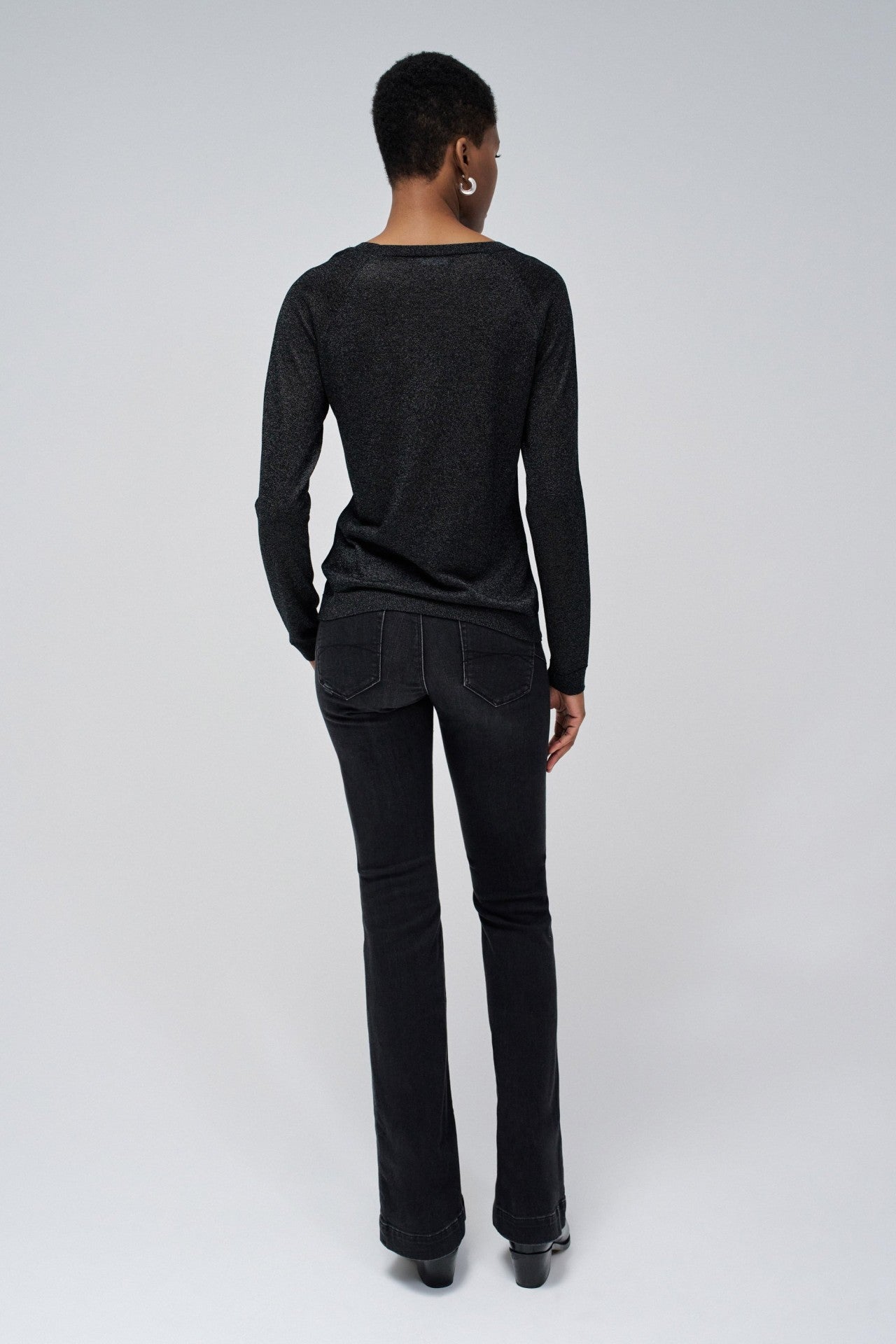 Shimmering Sweater en noir Pull Salsa Jeans   