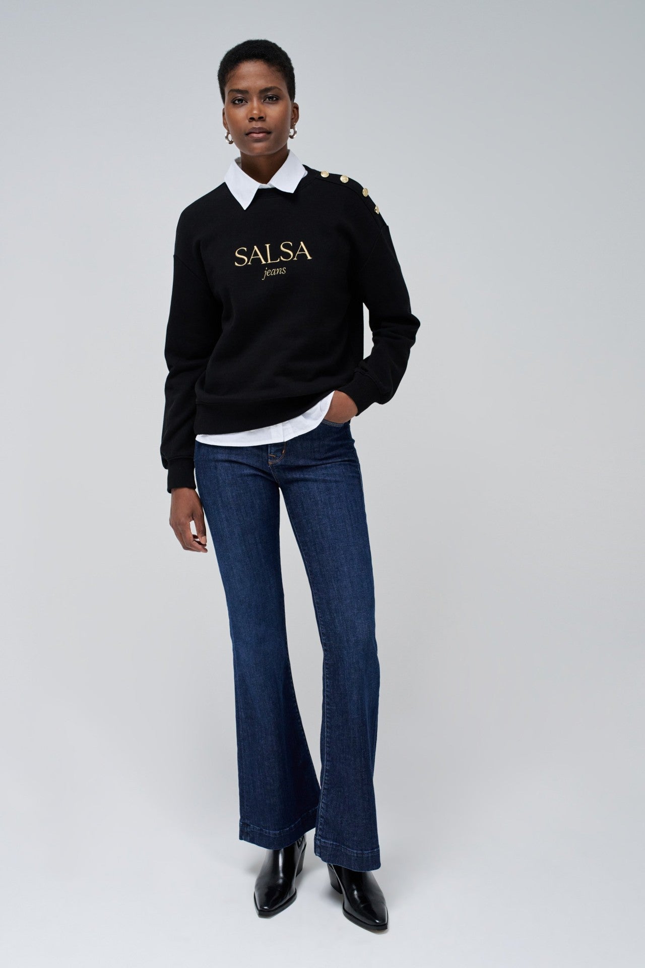 Sweat de marque en noir Sweatshirts Salsa Jeans   