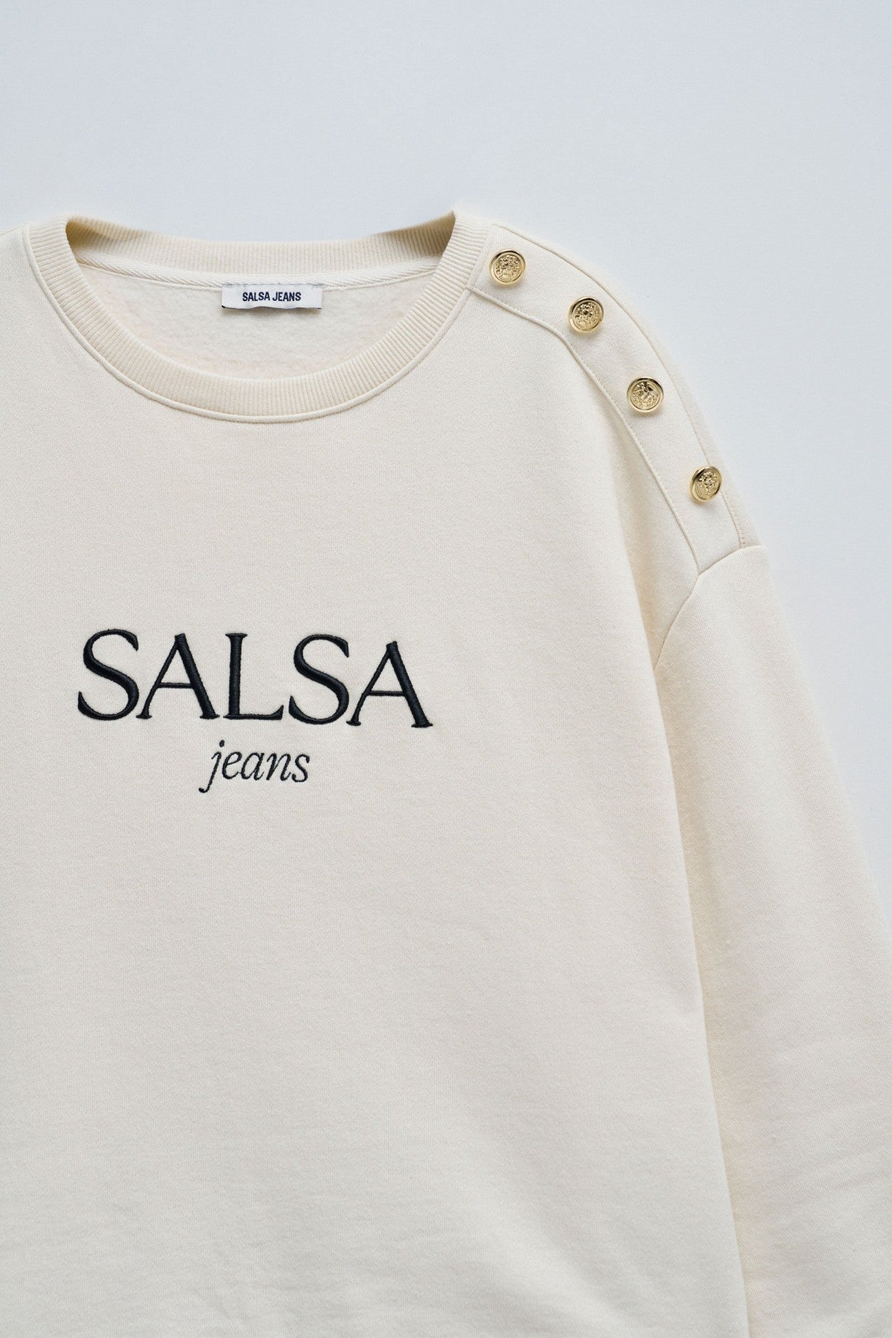 Sweat de marque en beige clair Sweatshirts Salsa Jeans   