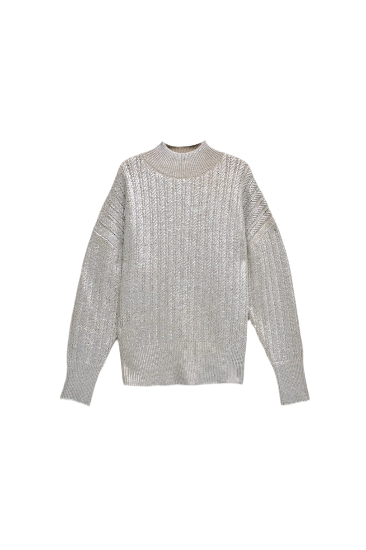 Shimmer Sweater en gris moyen Pull Salsa Jeans   