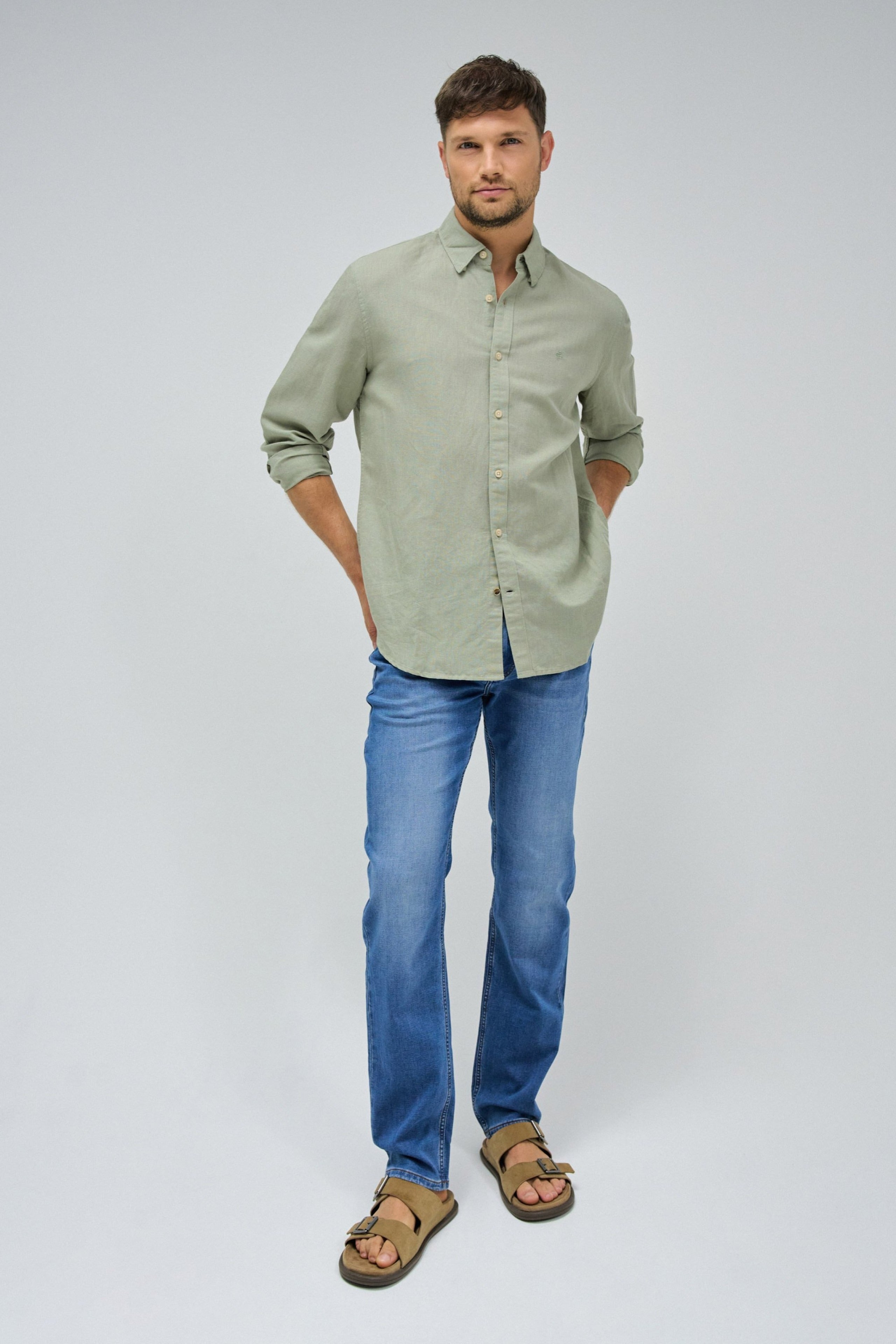 Pantalon Regular Jogger S-Activ en Medium Light Salsa Jeans